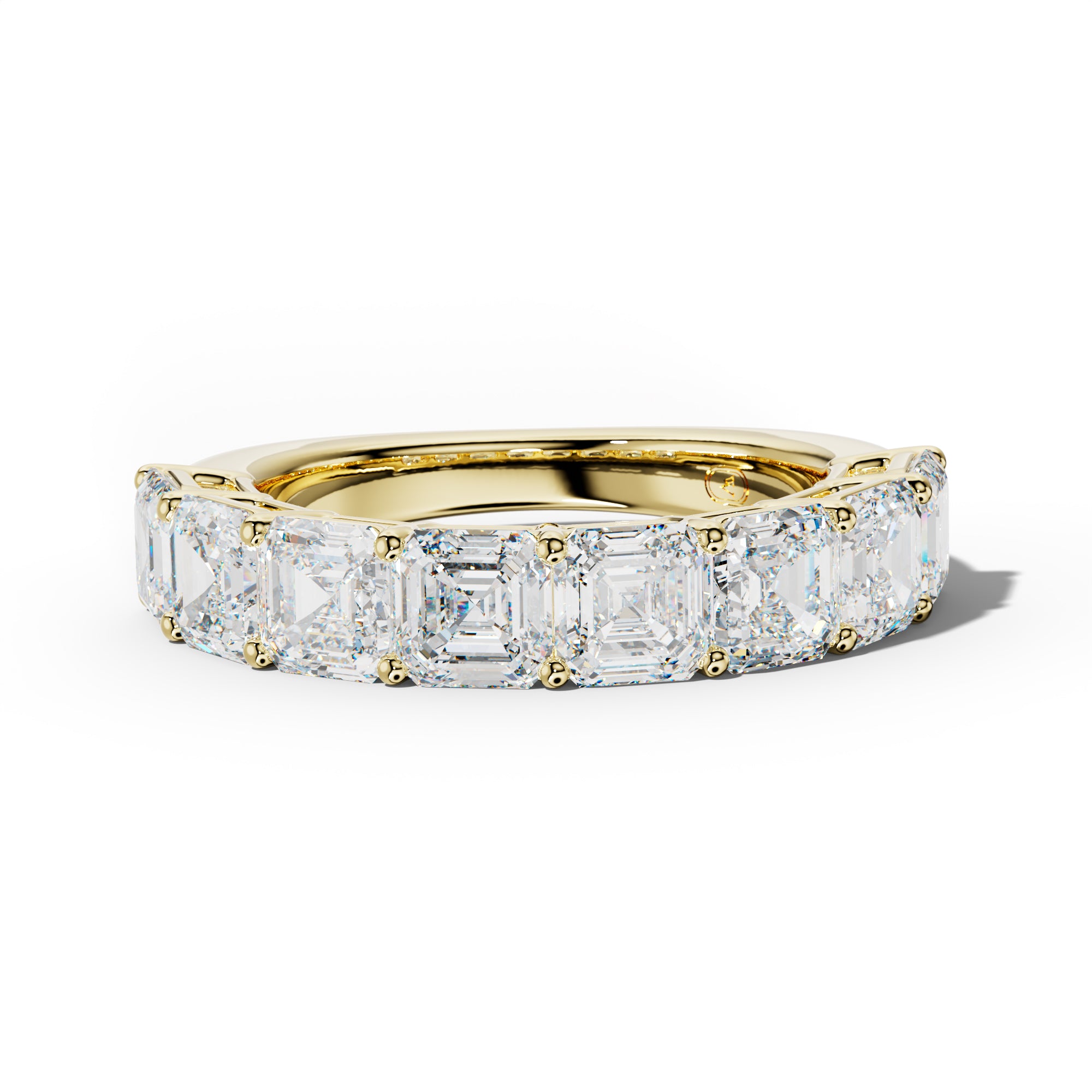 5.0 Carat Asscher Diamond Half Anniversary Band