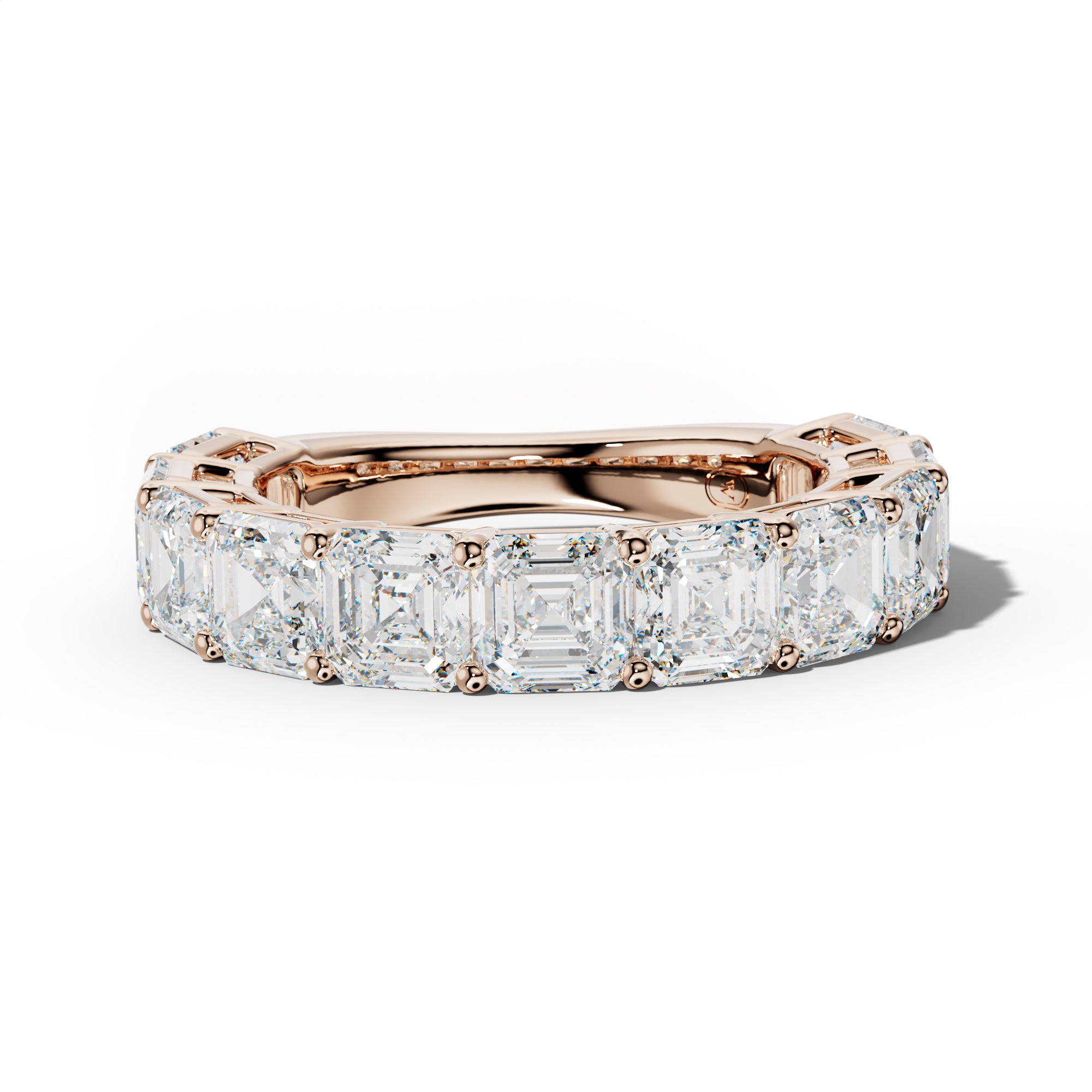 6.0 Carat Asscher Diamond 3/4 Anniversary Band