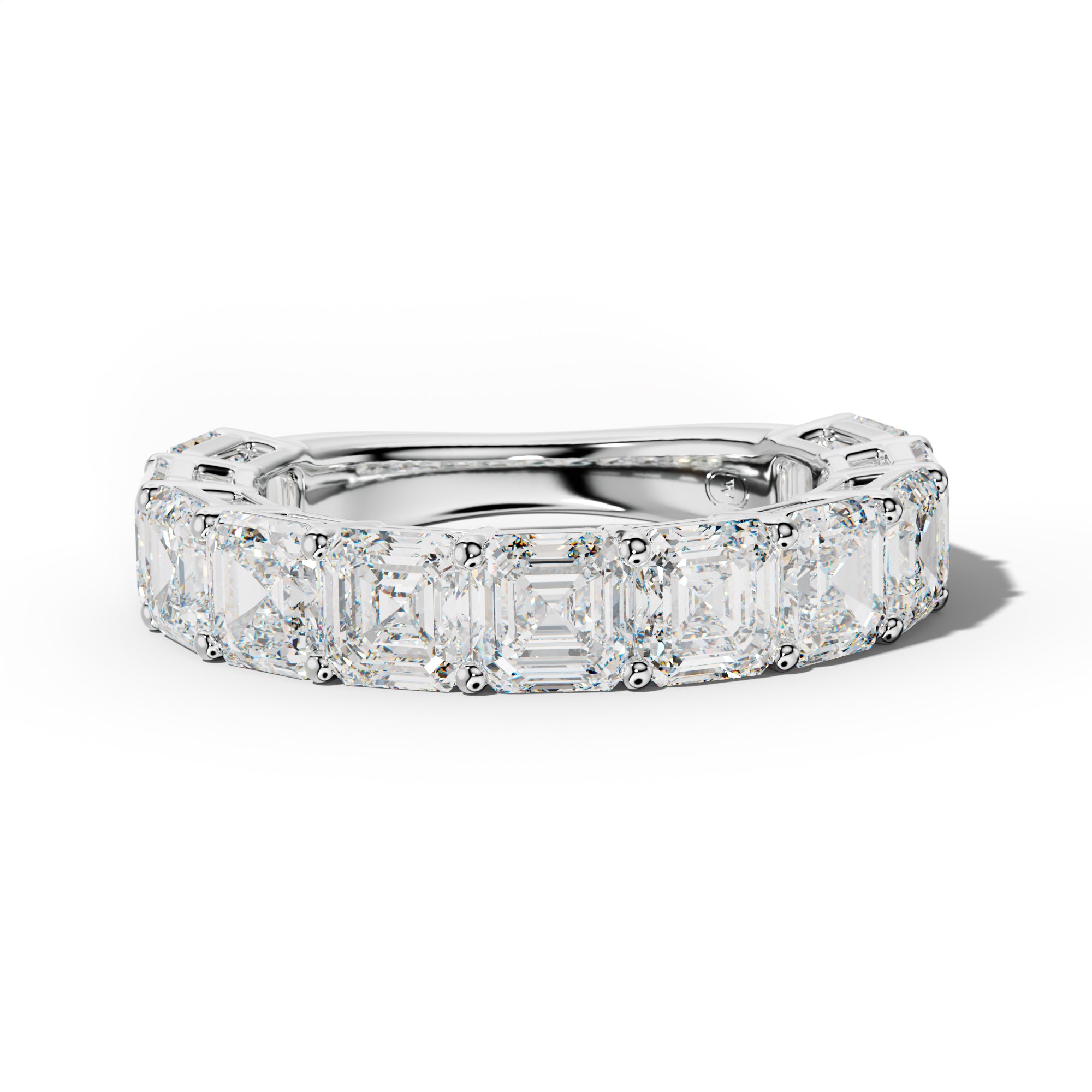 6.0 Carat Asscher Diamond 3/4 Anniversary Band