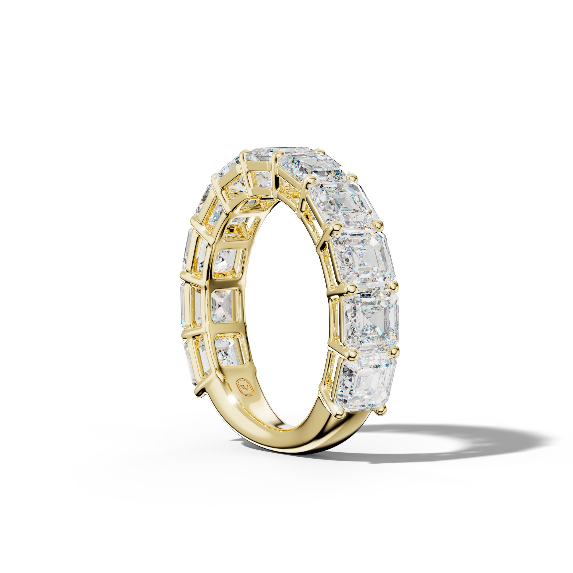6.0 Carat Asscher Diamond 3/4 Anniversary Band