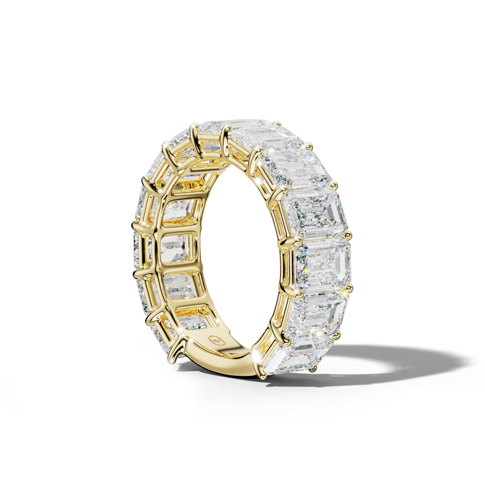 9.0 Carat Emerald Cut Diamond 3/4 Anniversary Band