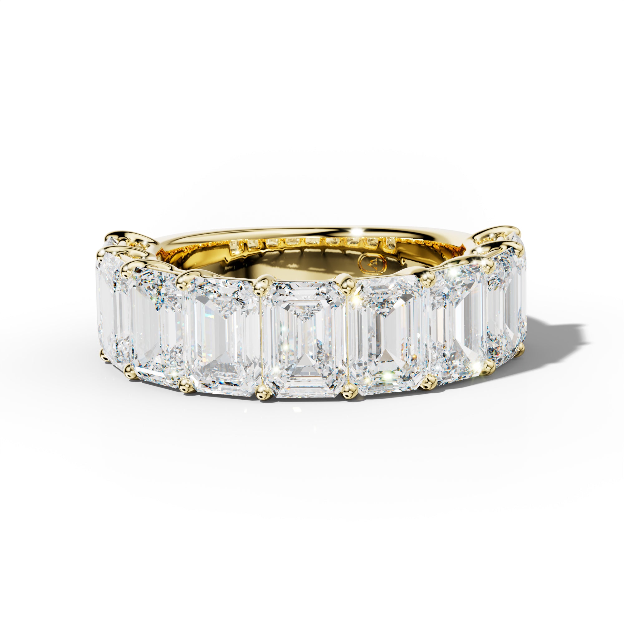 7.0 Carat Emerald Cut Diamond Half Anniversary Band
