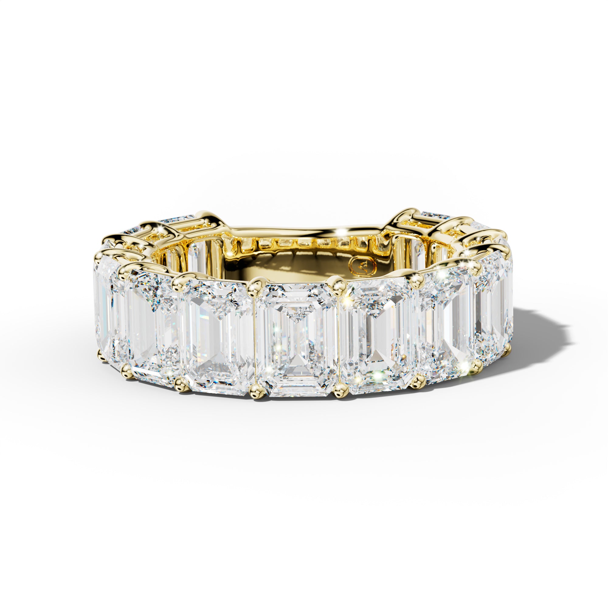 9.0 Carat Emerald Cut Diamond 3/4 Anniversary Band