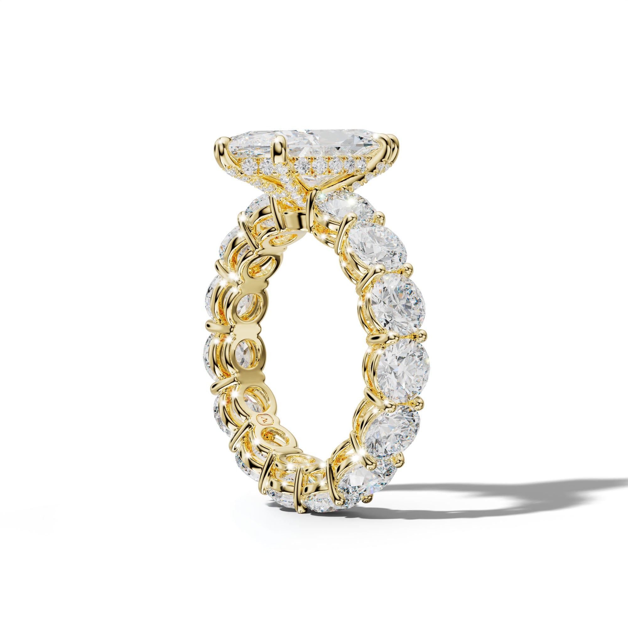Maddie Marquise Diamond Engagement Ring With Round Side Stones