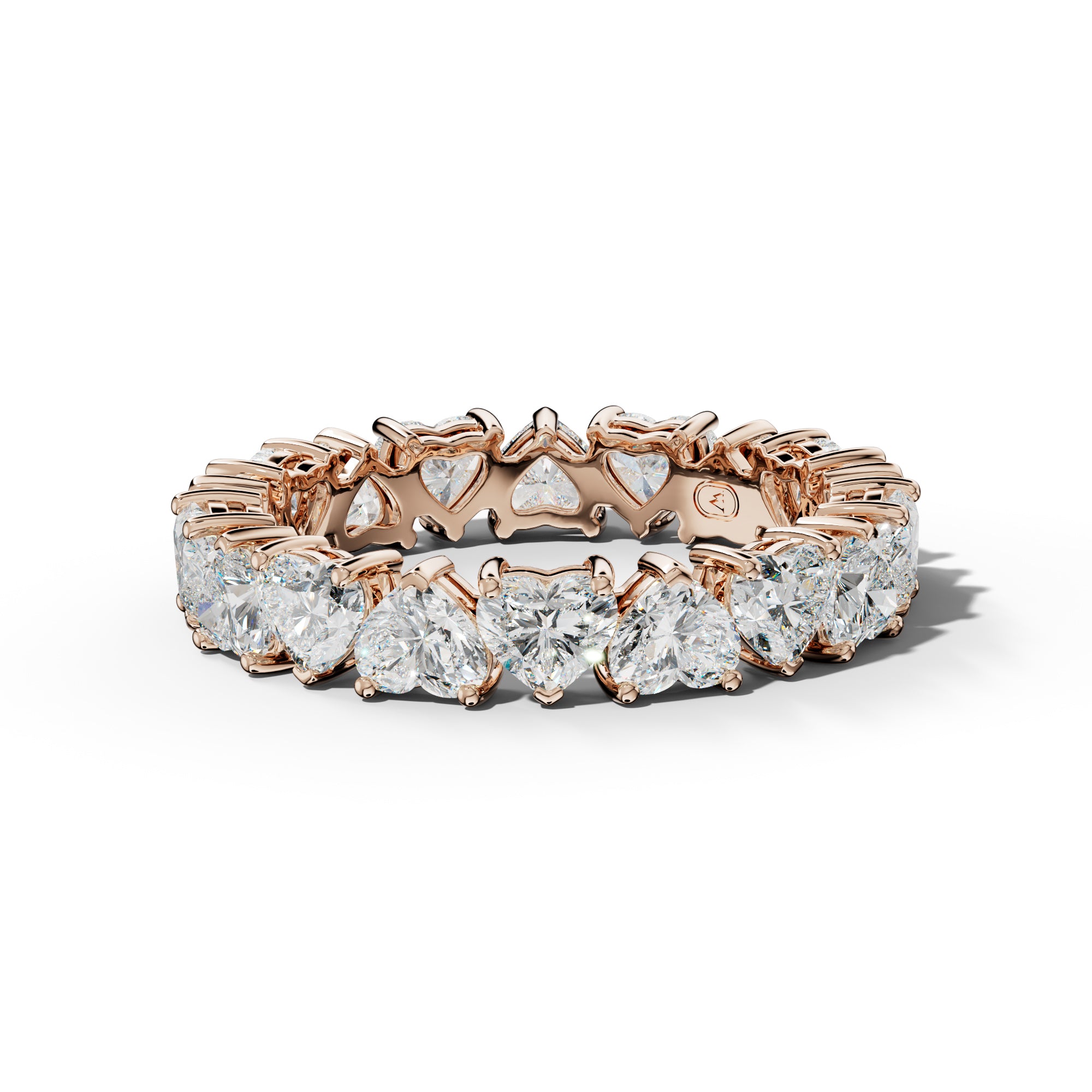 4.0 Carat Heart Shape Diamond Eternity Band