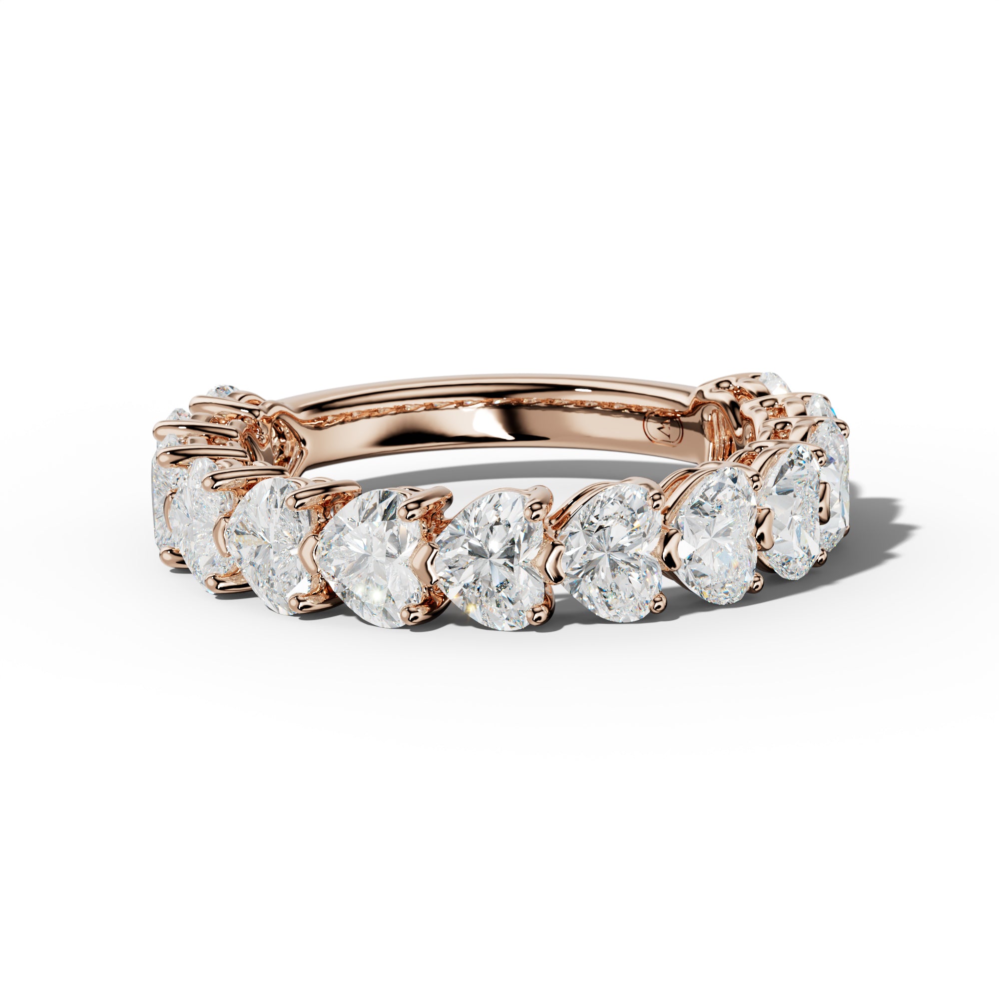 4.0 Carat East West Heart Diamond Anniversary Band