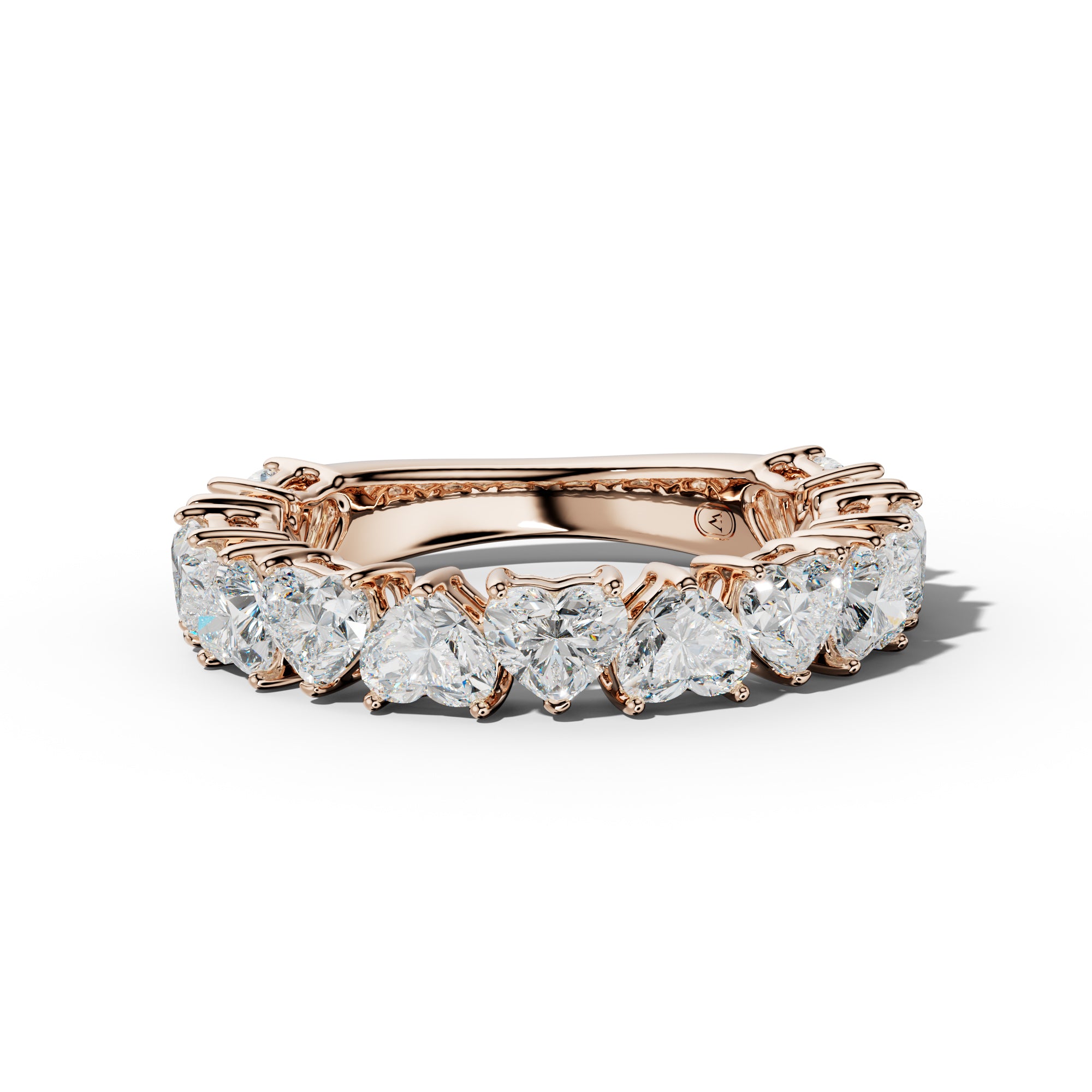 4.0 Carat Heart Shape Diamond Anniversary Band