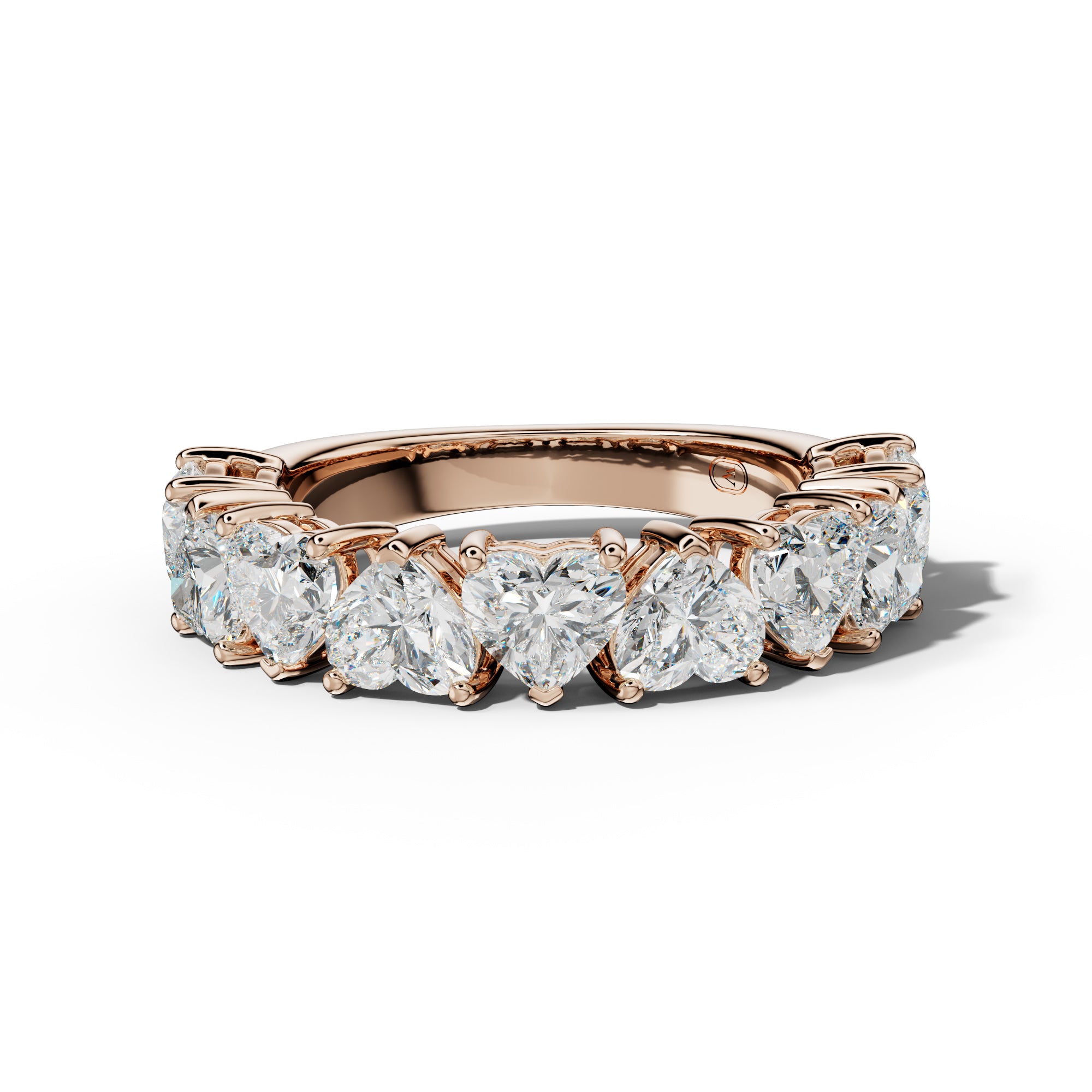 4.0 Carat Heart Shape Diamond Anniversary Band