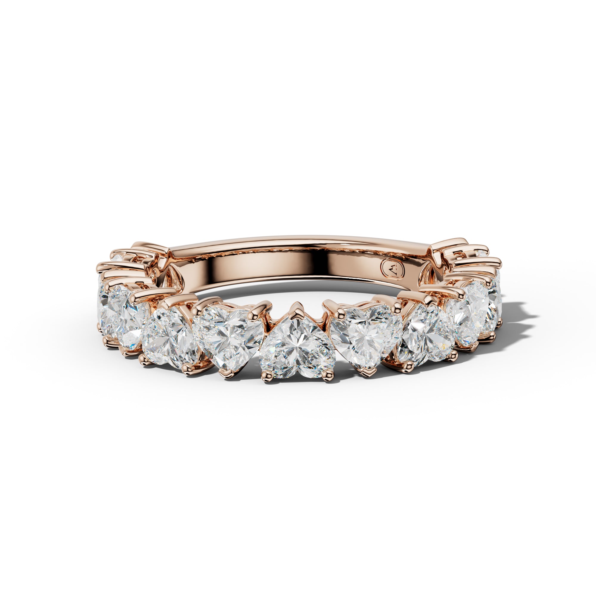 3.0 Carat Heart Shape Diamond Anniversary Band