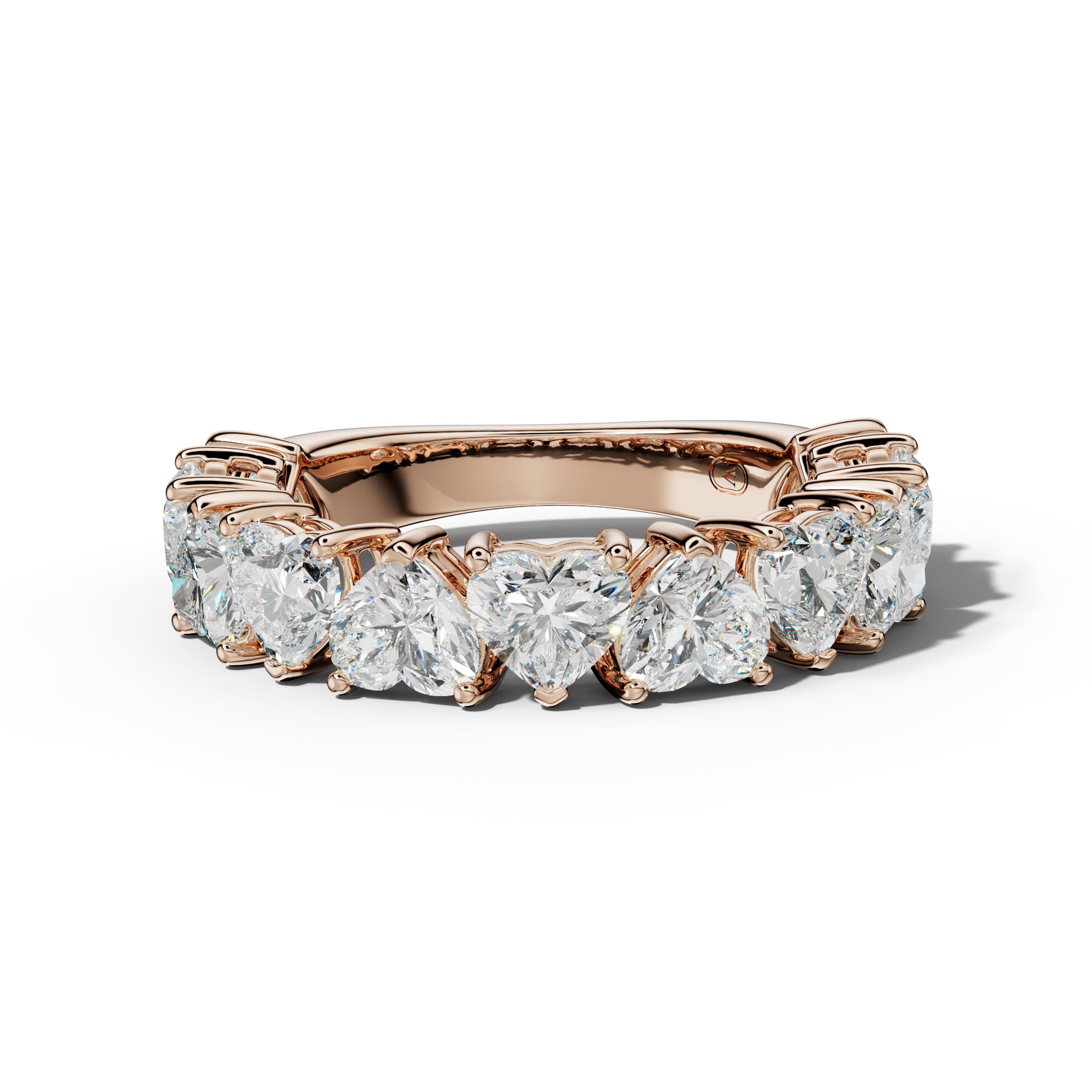 5.0 Carat Heart Shape Diamond Anniversary Band