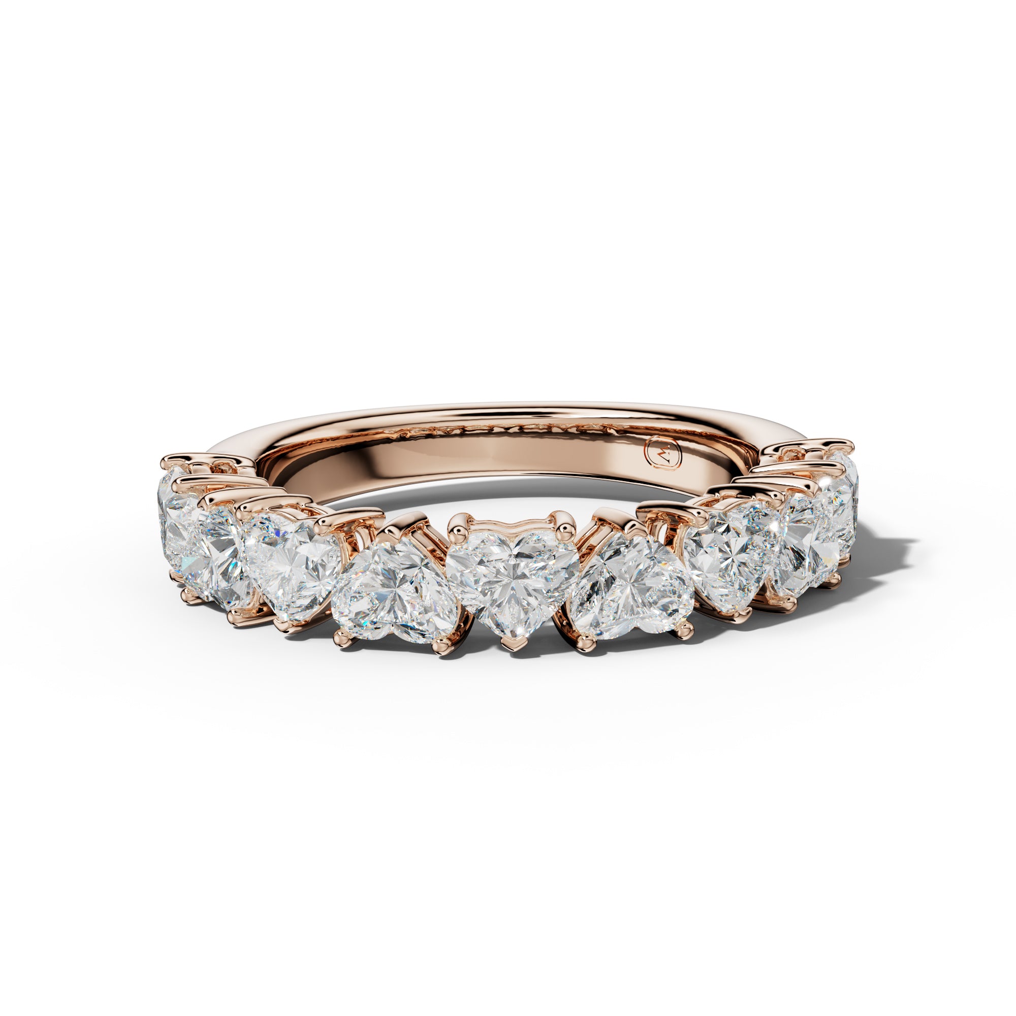 3.0 Carat Heart Shape Diamond Anniversary Band
