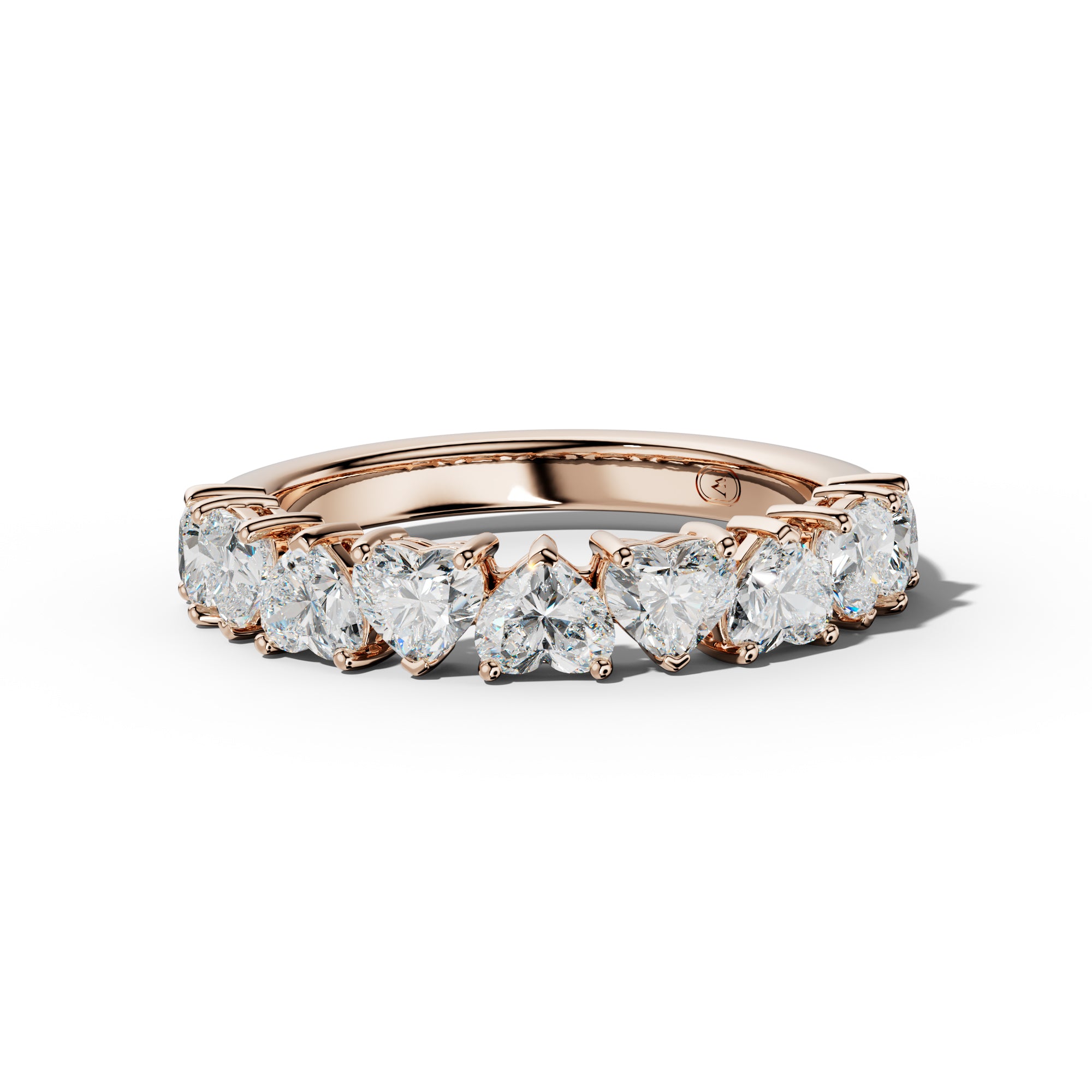2.0 Carat Heart Shape Diamond Anniversary Band