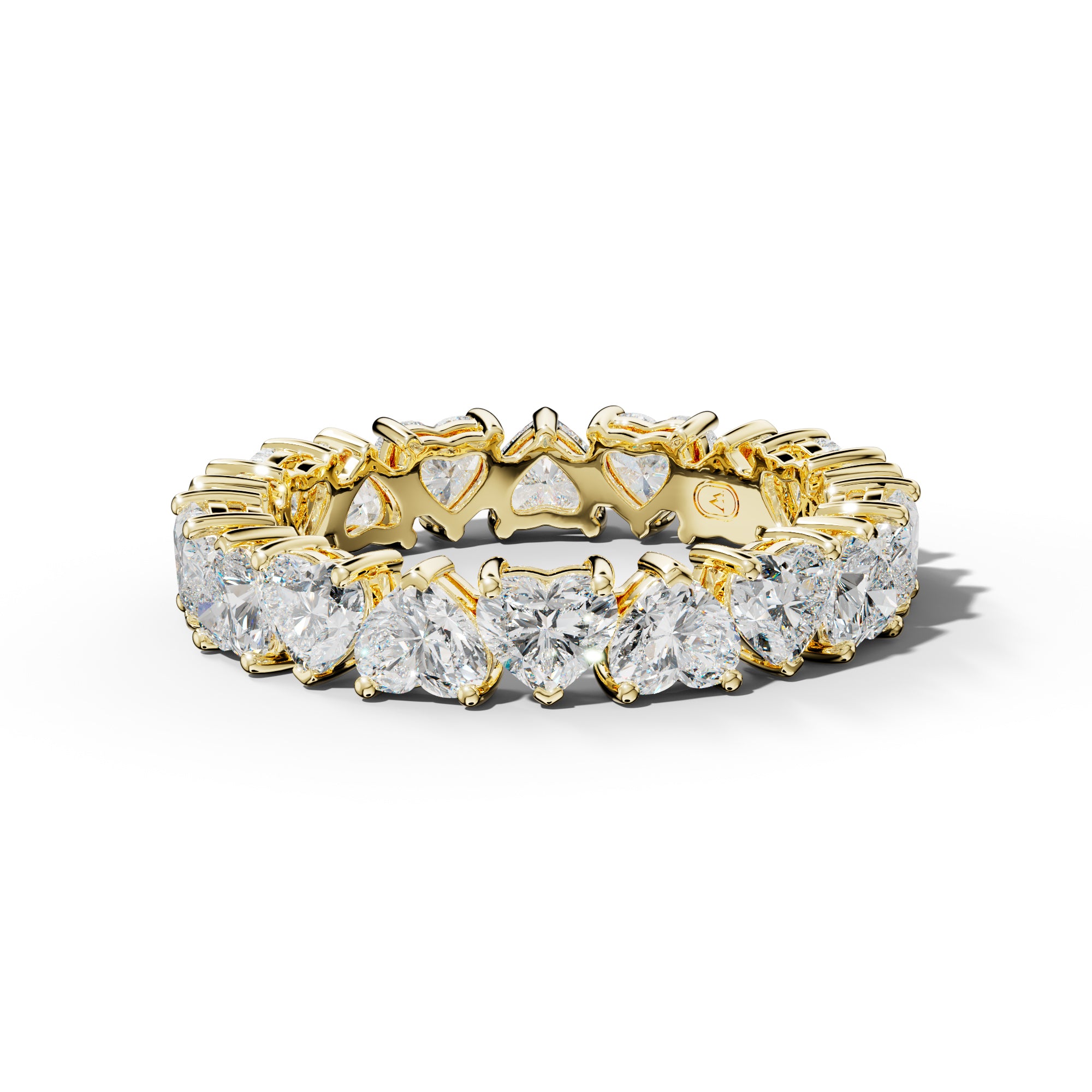 4.0 Carat Heart Shape Diamond Eternity Band