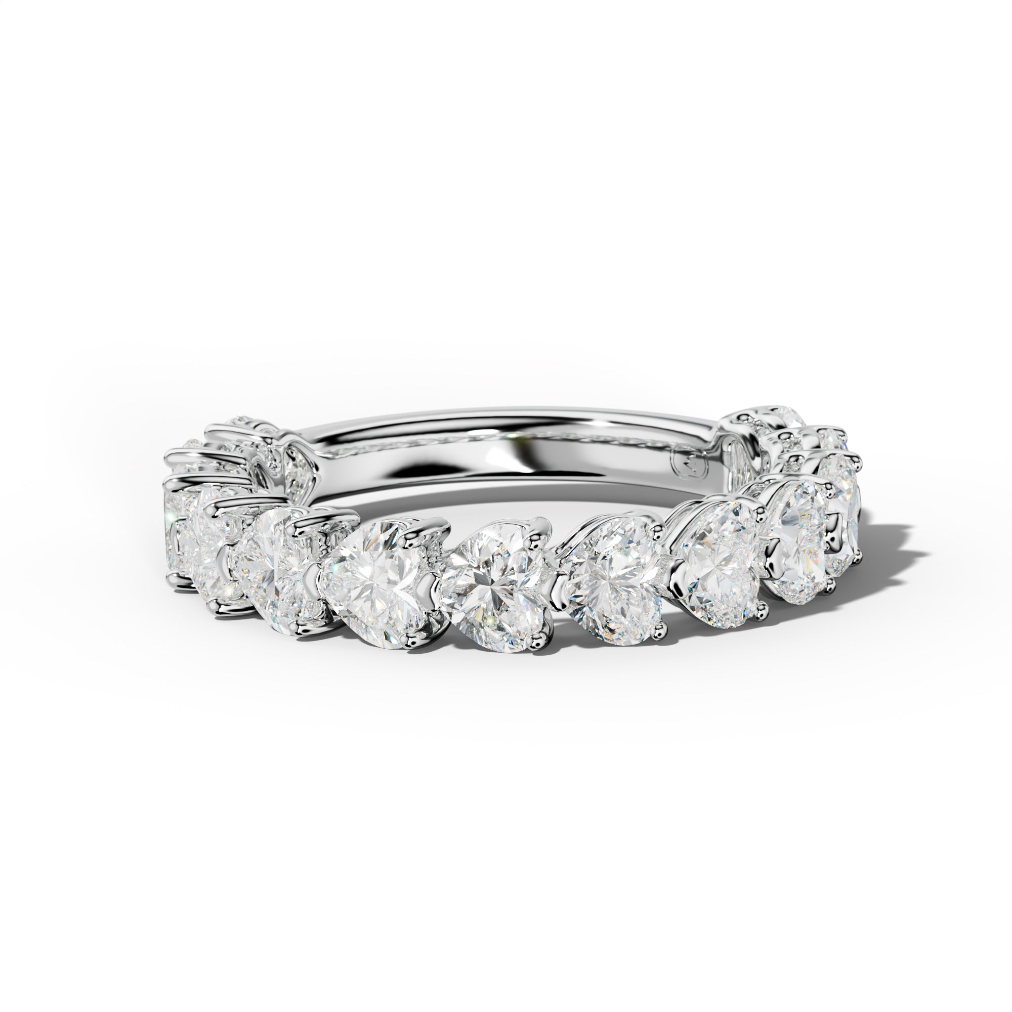 3.0 Carat East West Heart Diamond Anniversary Band