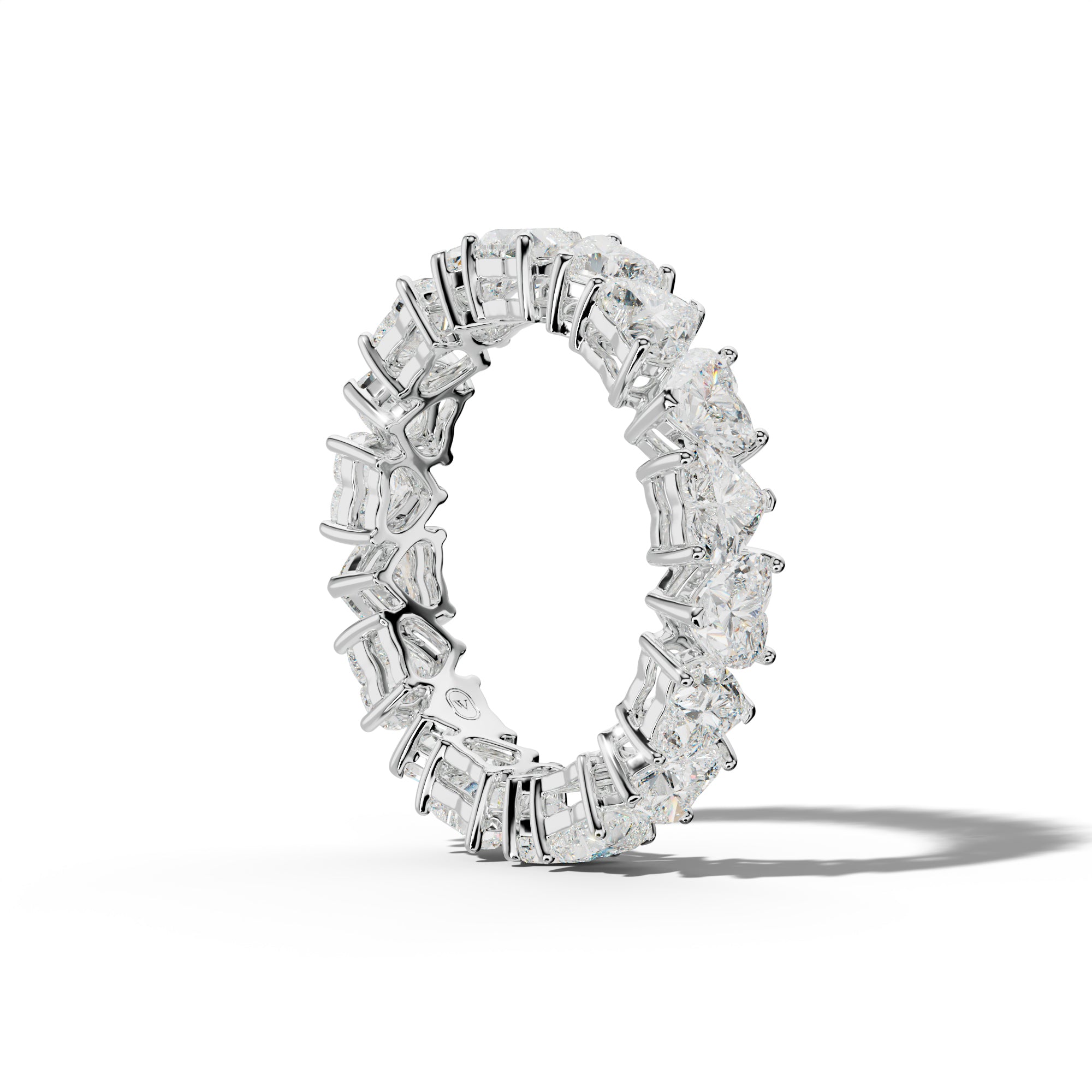 5.0 Carat Heart Shape Diamond Eternity Band