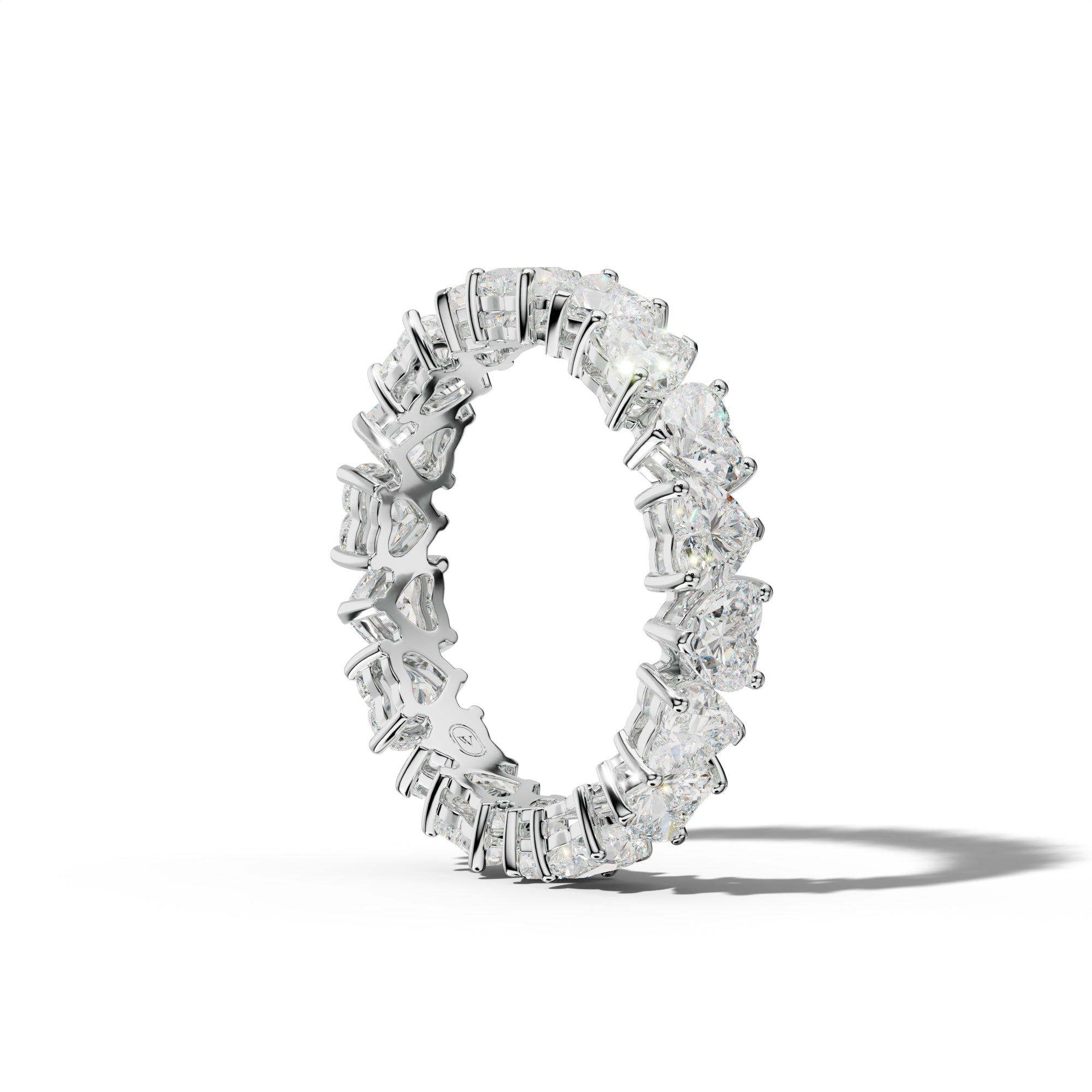 4.0 Carat Heart Shape Diamond Eternity Band