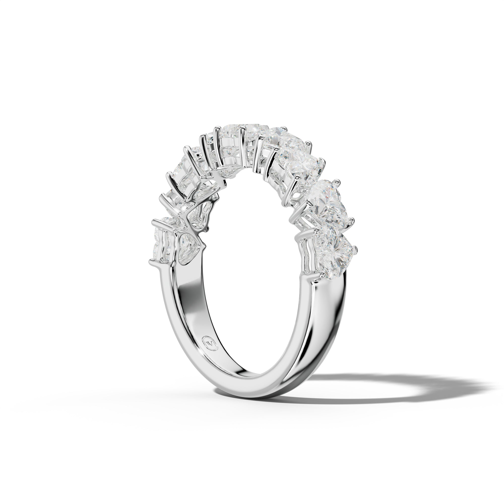 3.0 Carat Heart Shape Diamond Anniversary Band