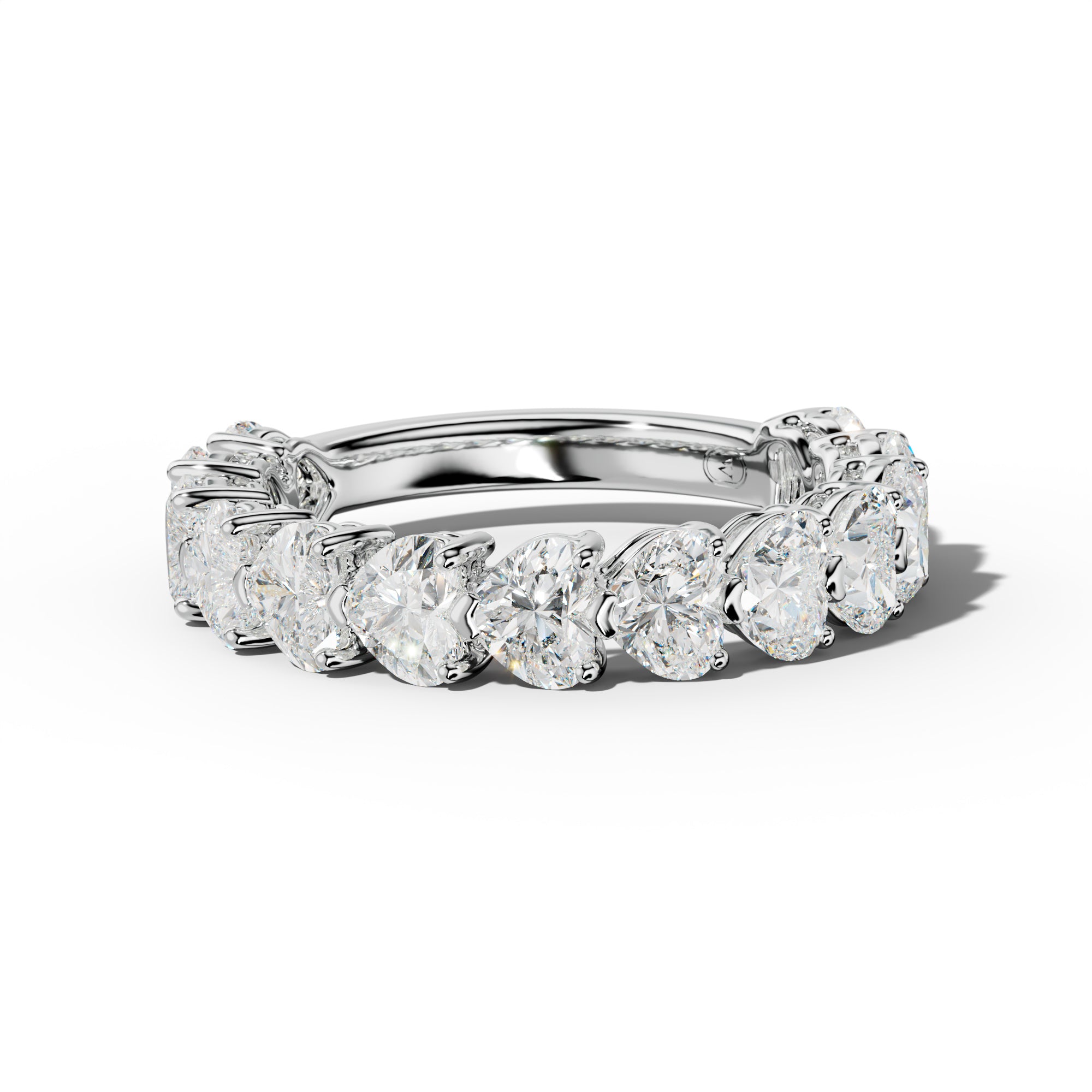 4.0 Carat East West Heart Diamond Anniversary Band