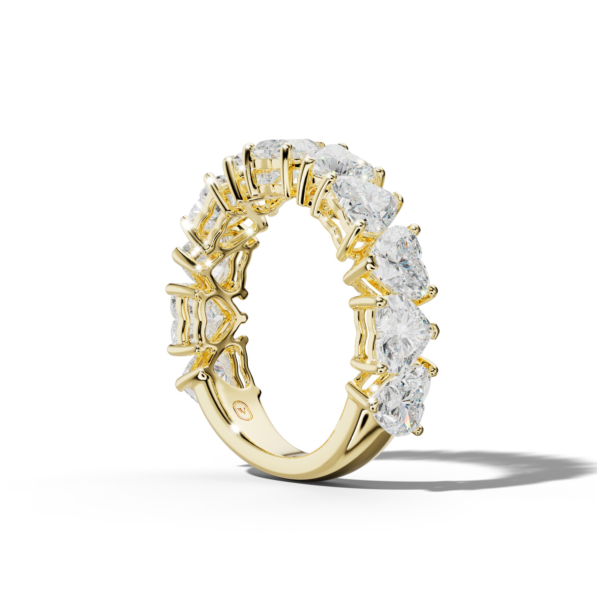 5.0 Carat Heart Shape Diamond Anniversary Band