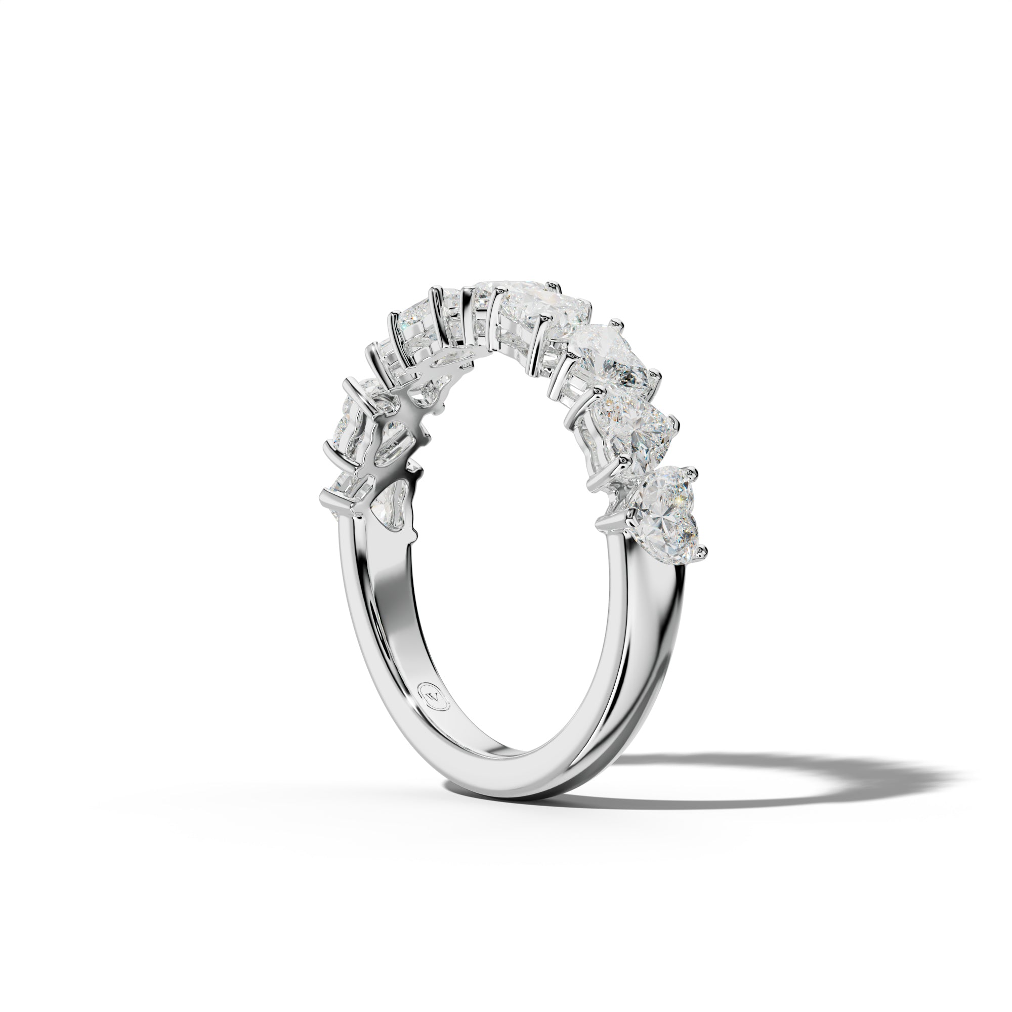 2.0 Carat Heart Shape Diamond Anniversary Band