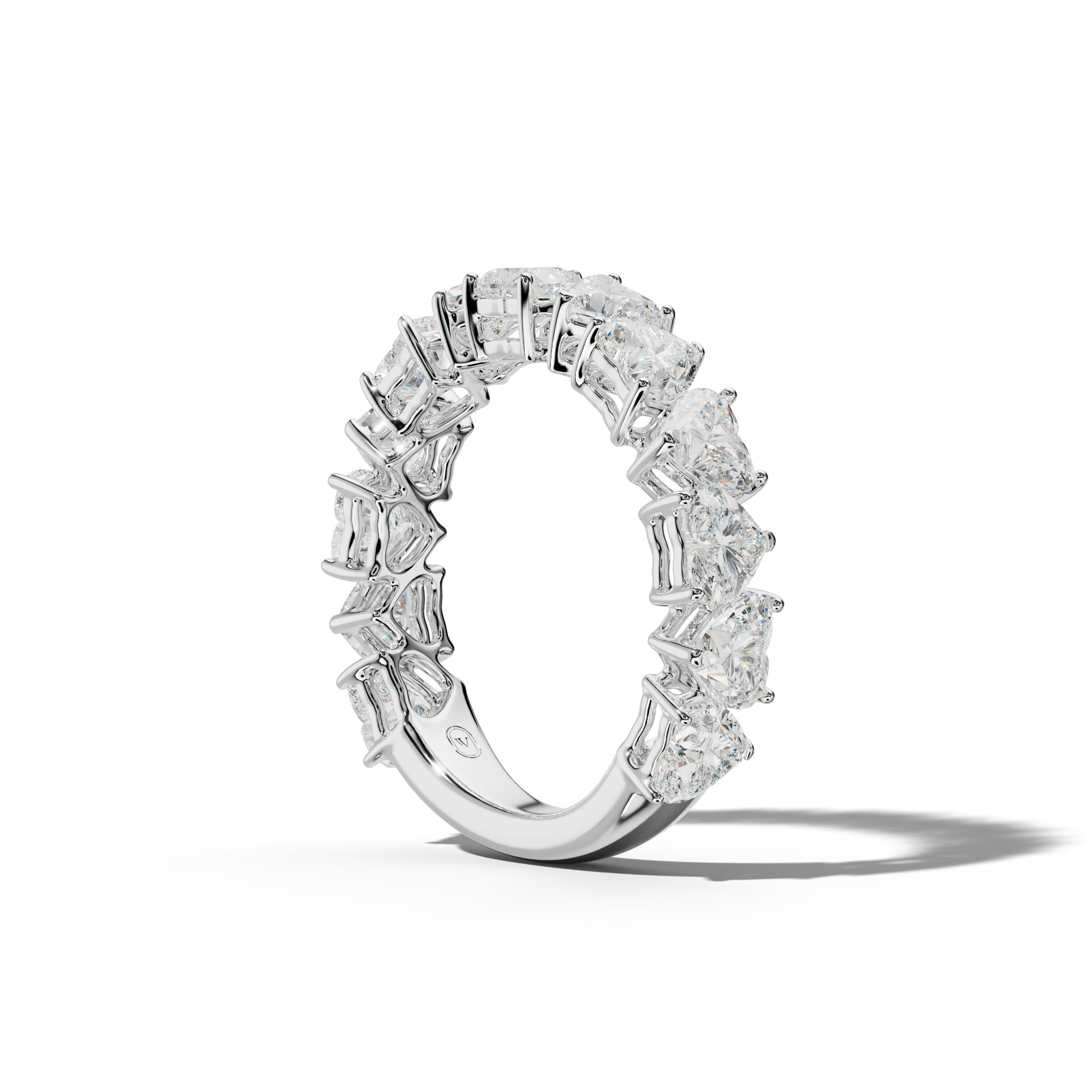 4.0 Carat Heart Shape Diamond Anniversary Band