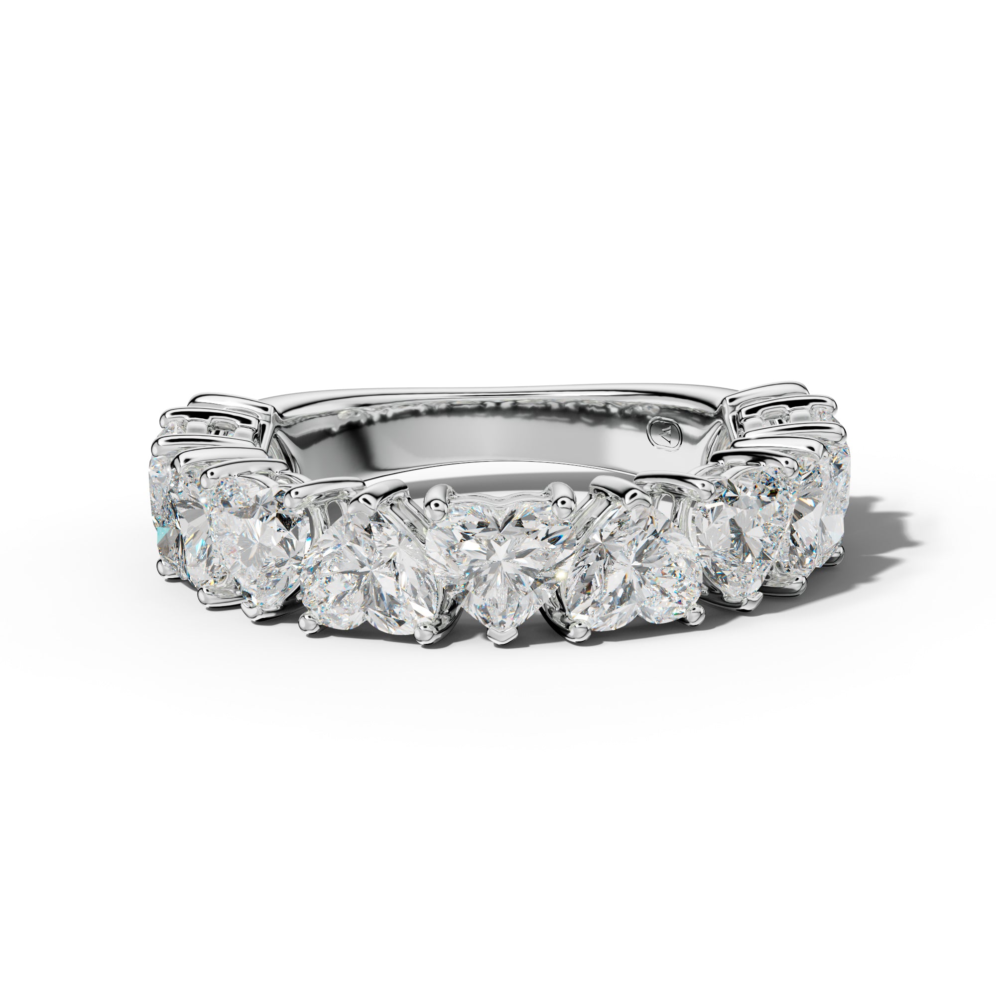 5.0 Carat Heart Shape Diamond Anniversary Band
