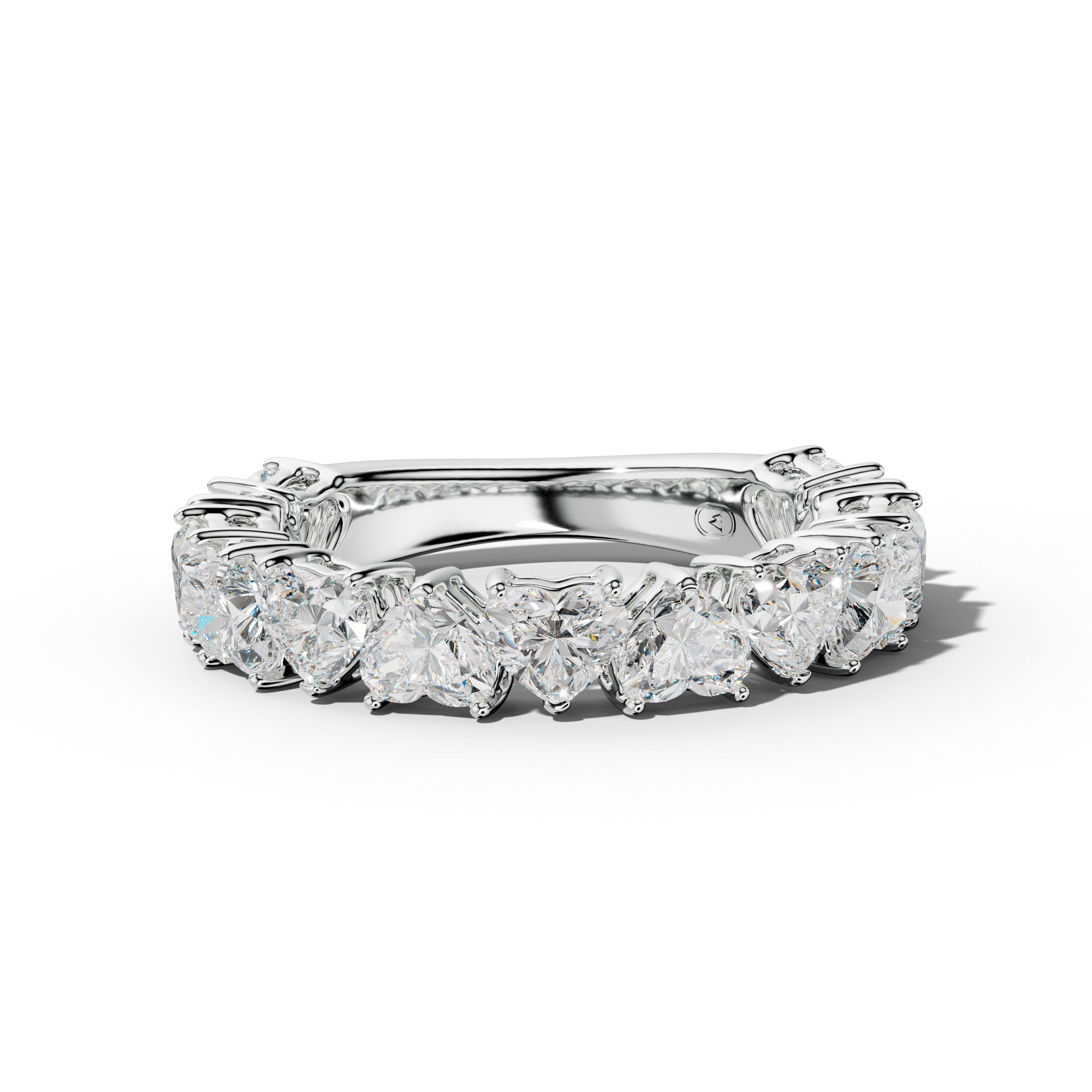 4.0 Carat Heart Shape Diamond Anniversary Band