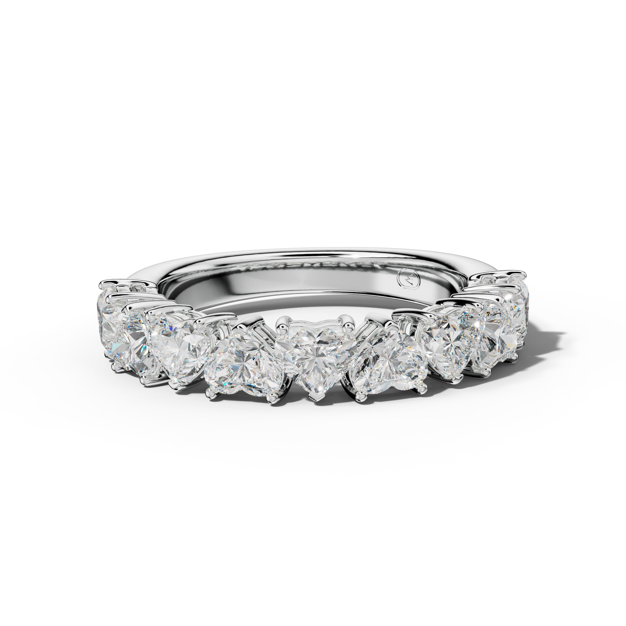 3.0 Carat Heart Shape Diamond Anniversary Band