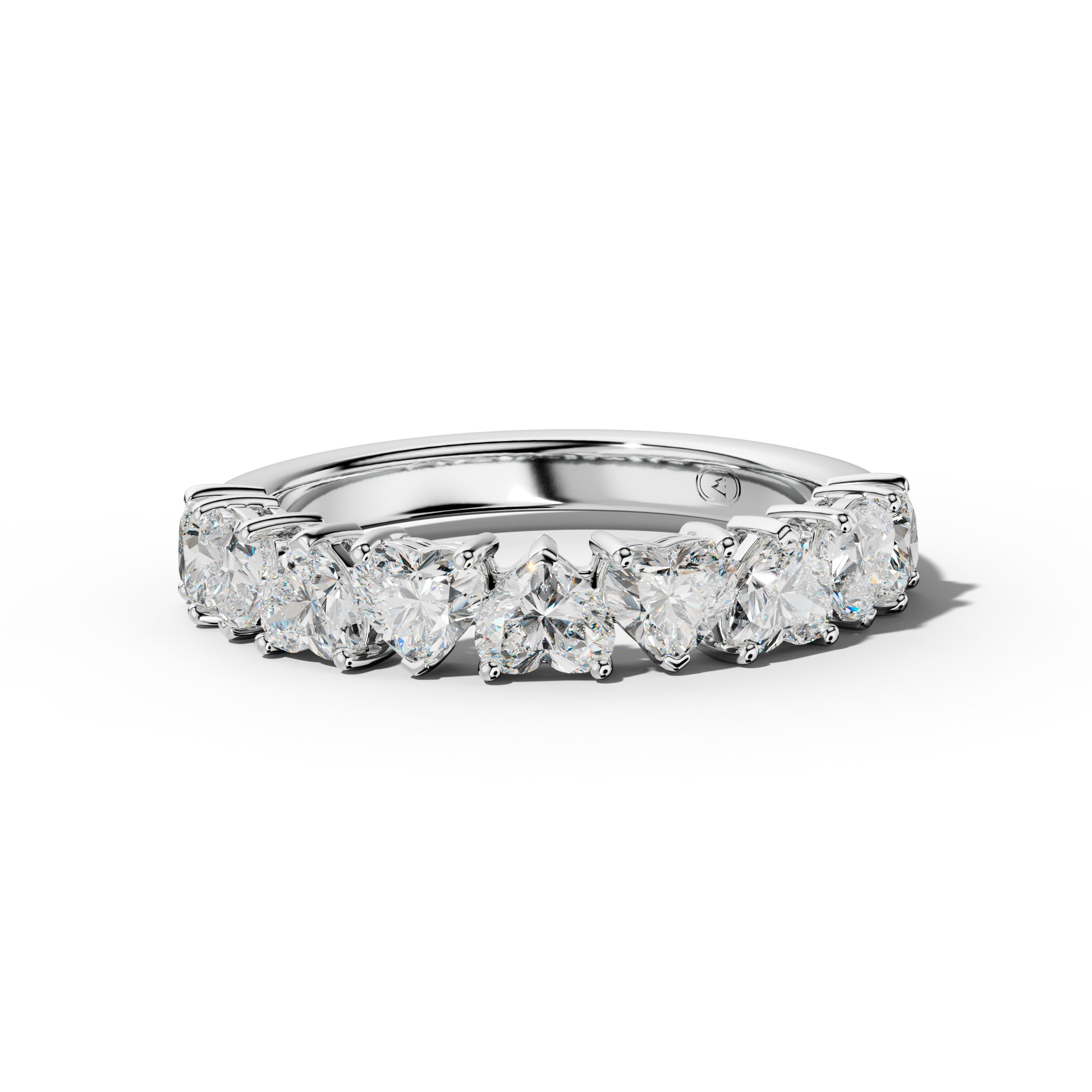 2.0 Carat Heart Shape Diamond Anniversary Band