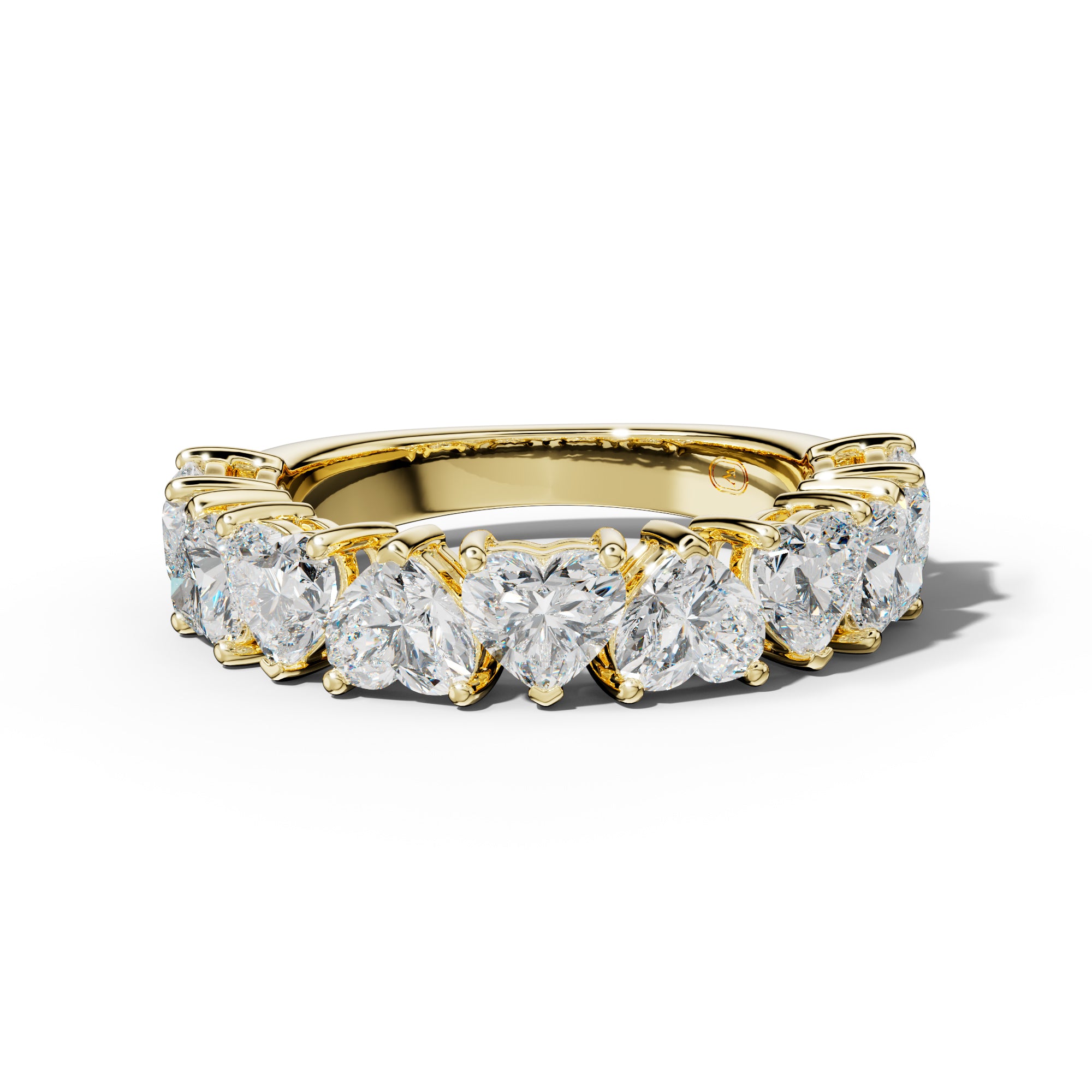 4.0 Carat Heart Shape Diamond Anniversary Band