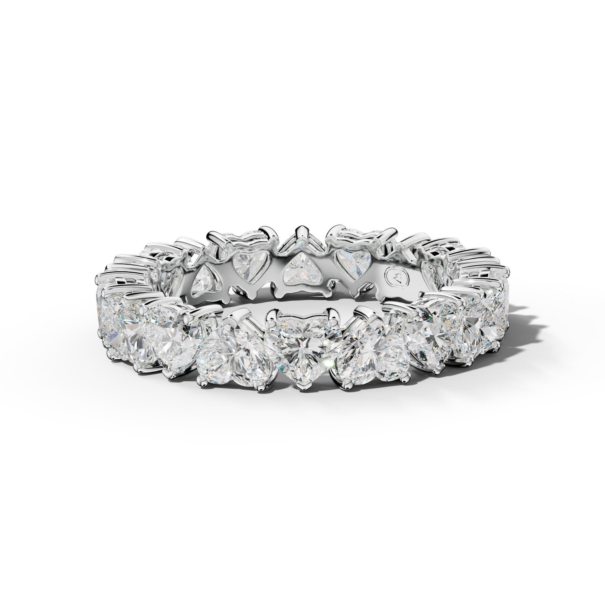 4.0 Carat Heart Shape Diamond Eternity Band