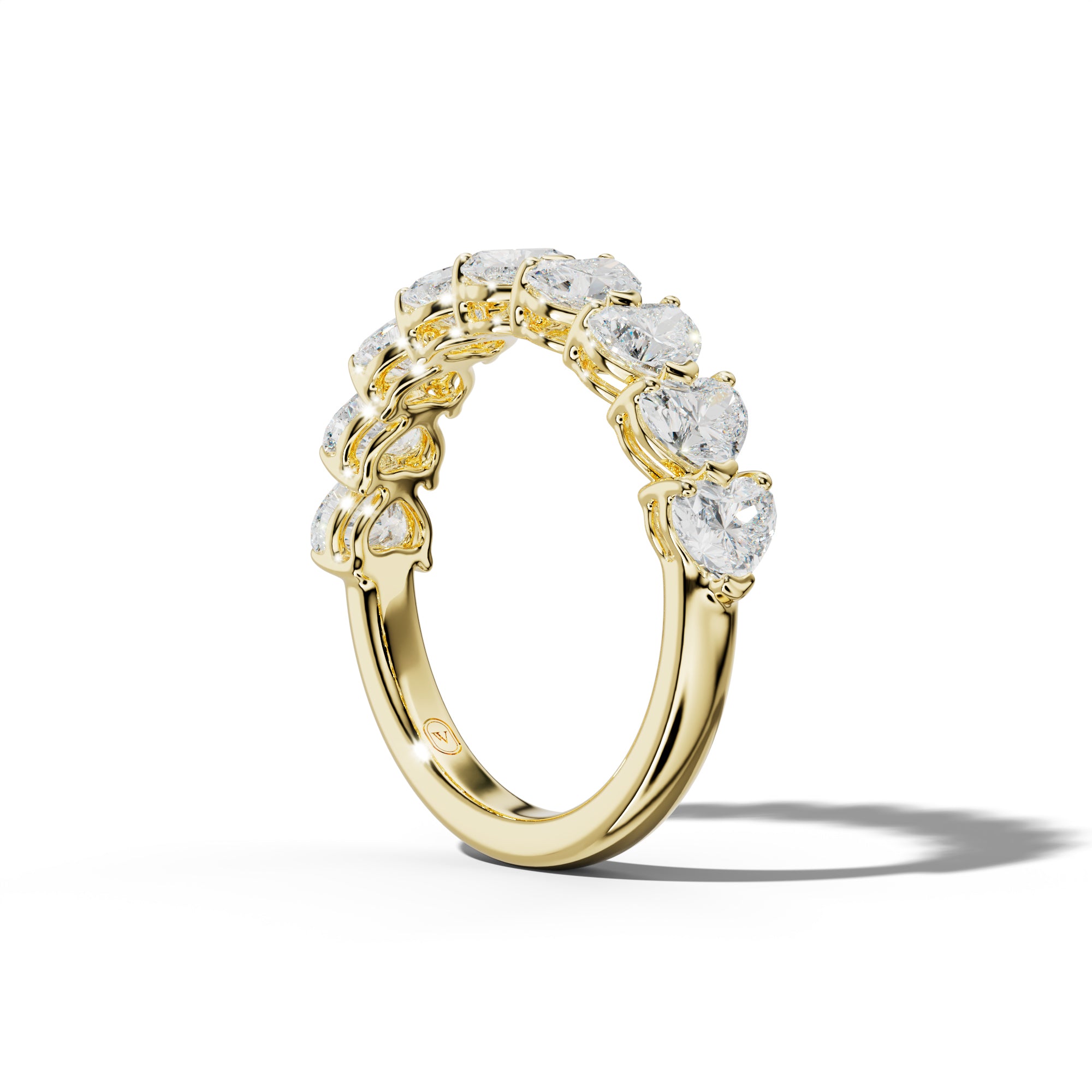 3.0 Carat  East West Heart Diamond Half Eternity Anniversary Band