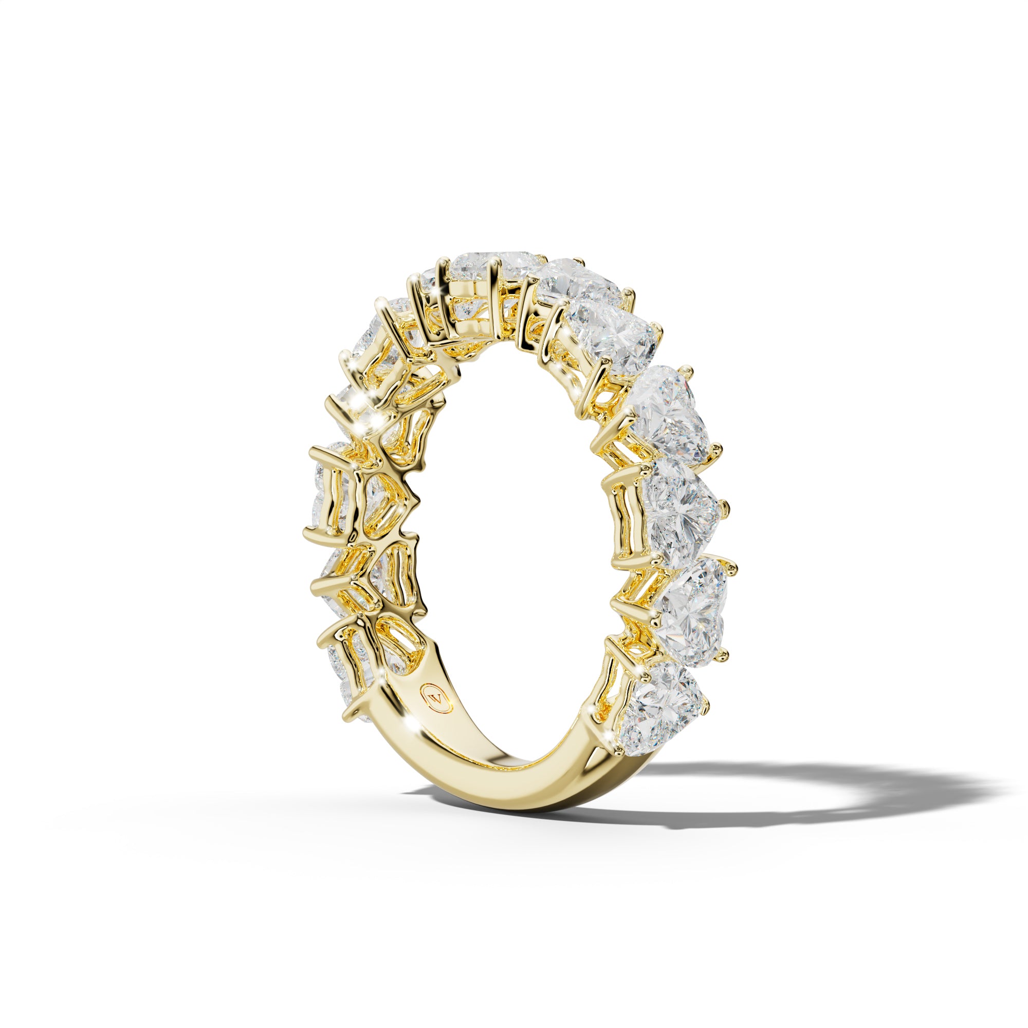 4.0 Carat Heart Shape Diamond Anniversary Band