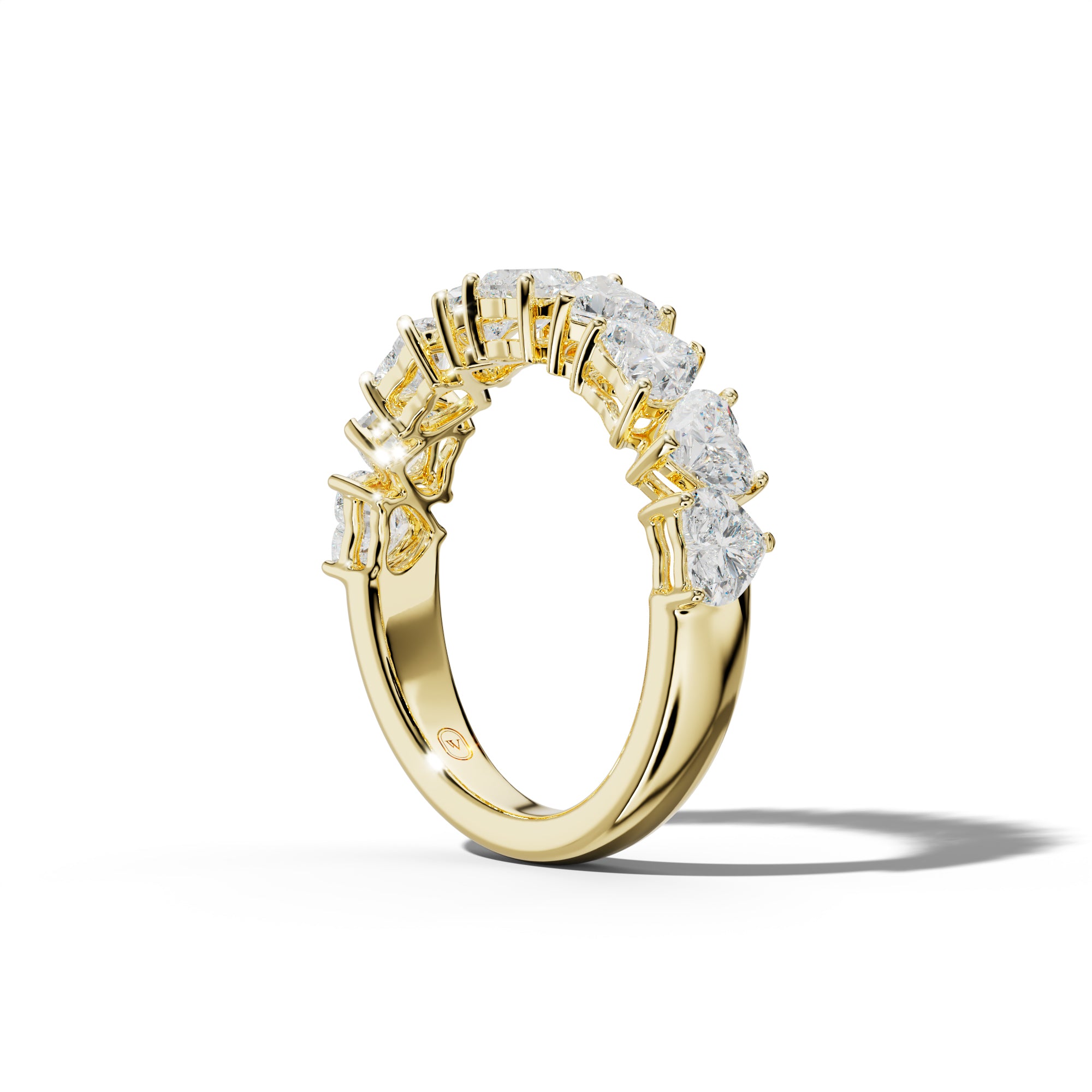 3.0 Carat Heart Shape Diamond Anniversary Band