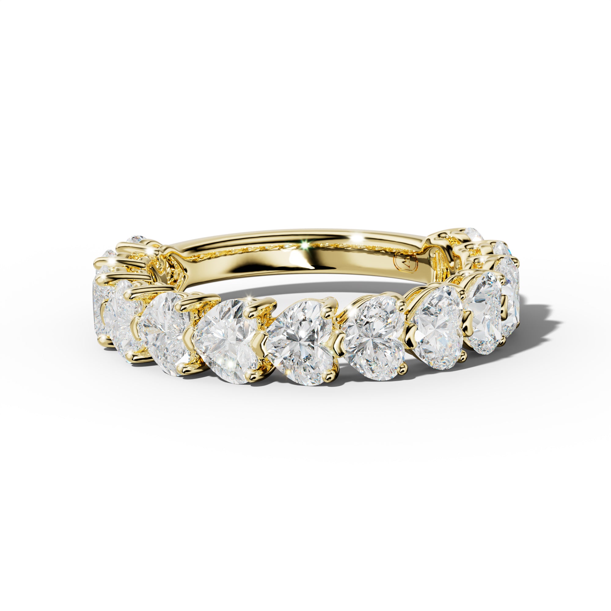 4.0 Carat East West Heart Diamond Anniversary Band
