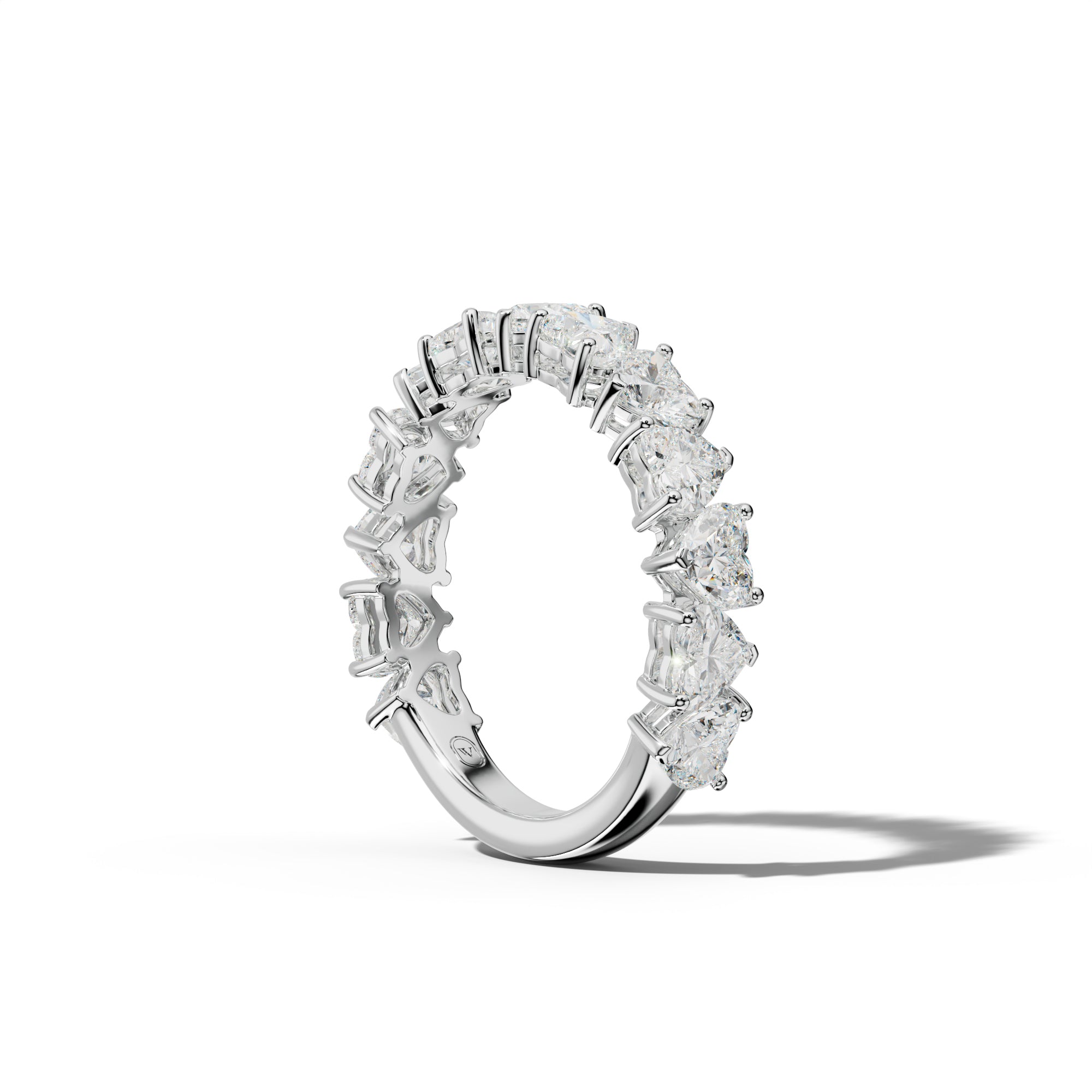 3.0 Carat Heart Shape Diamond Anniversary Band