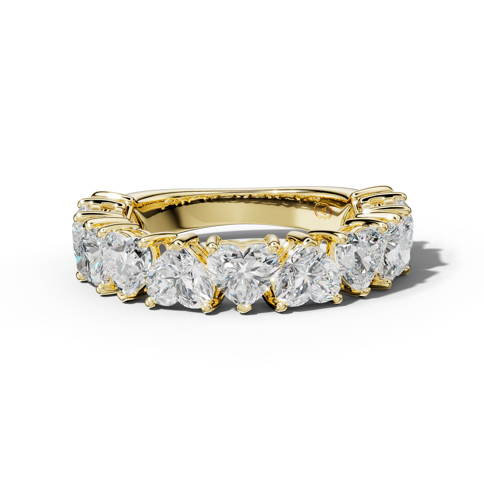 5.0 Carat Heart Shape Diamond Anniversary Band