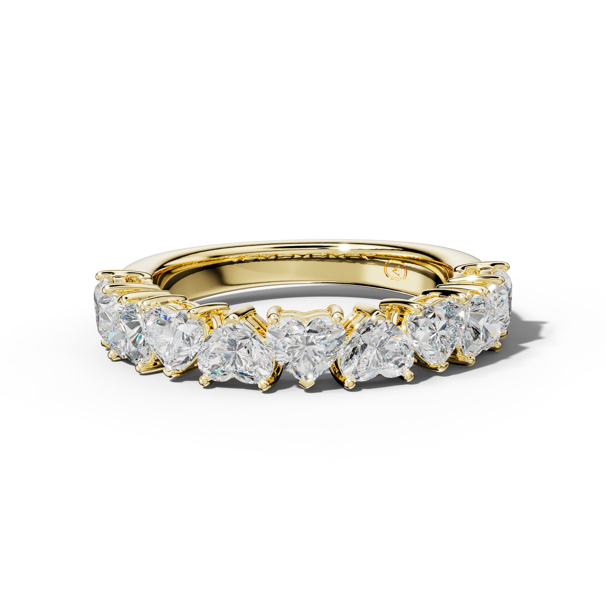 3.0 Carat Heart Shape Diamond Anniversary Band