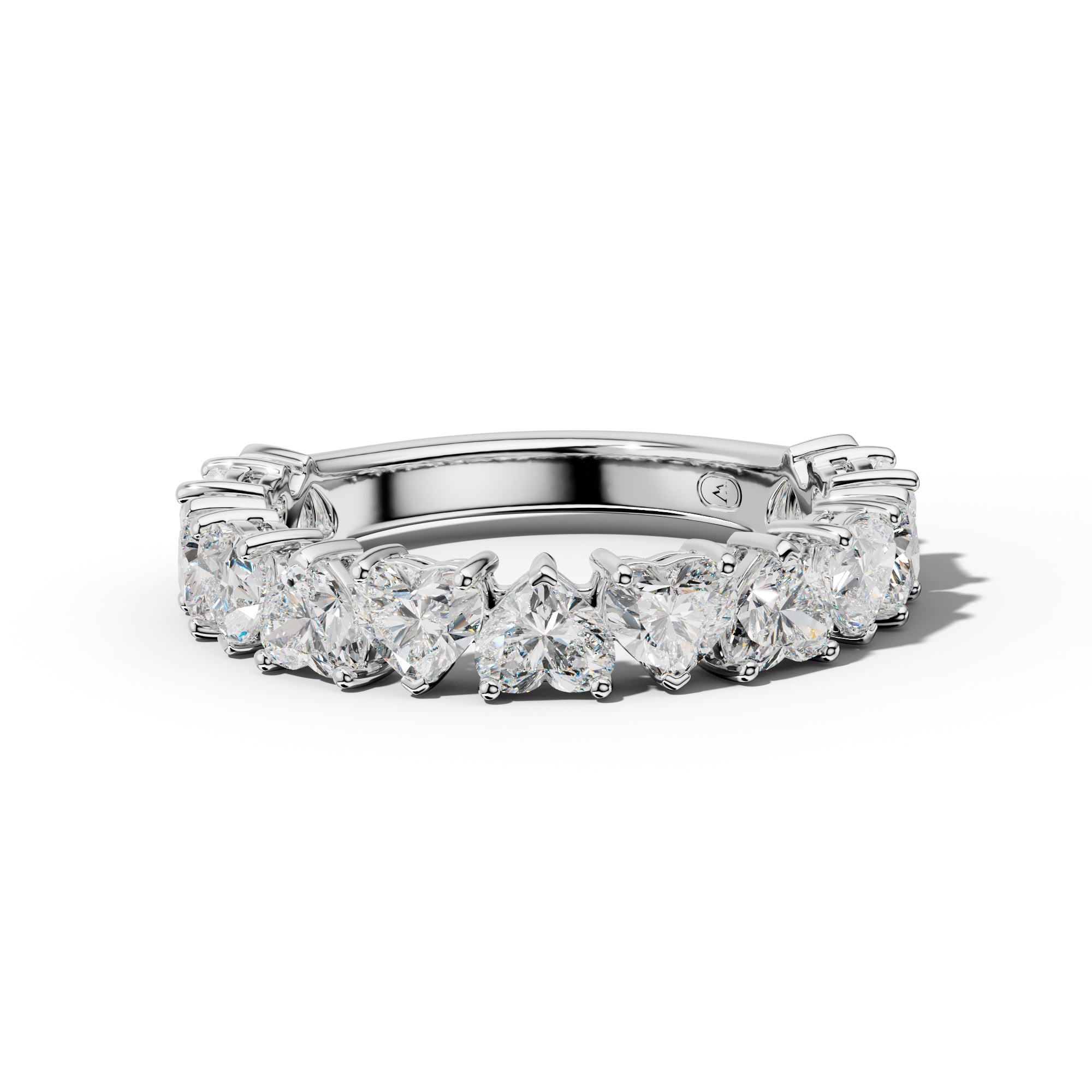 3.0 Carat Heart Shape Diamond Anniversary Band