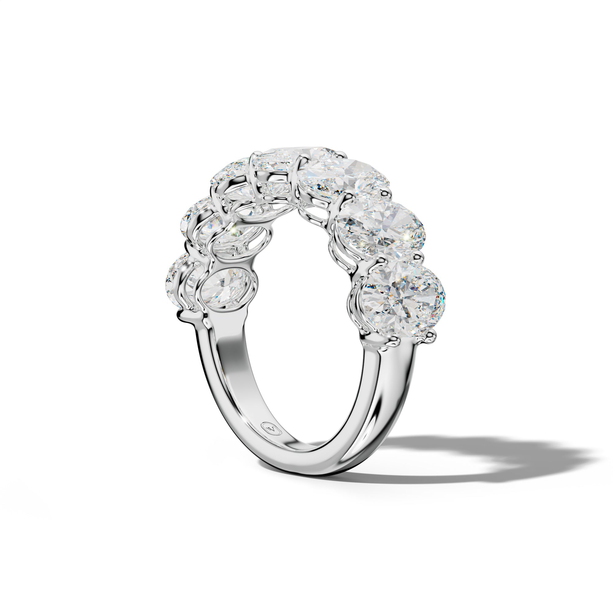 5.0 Carat Oval Diamond Half Anniversary Band