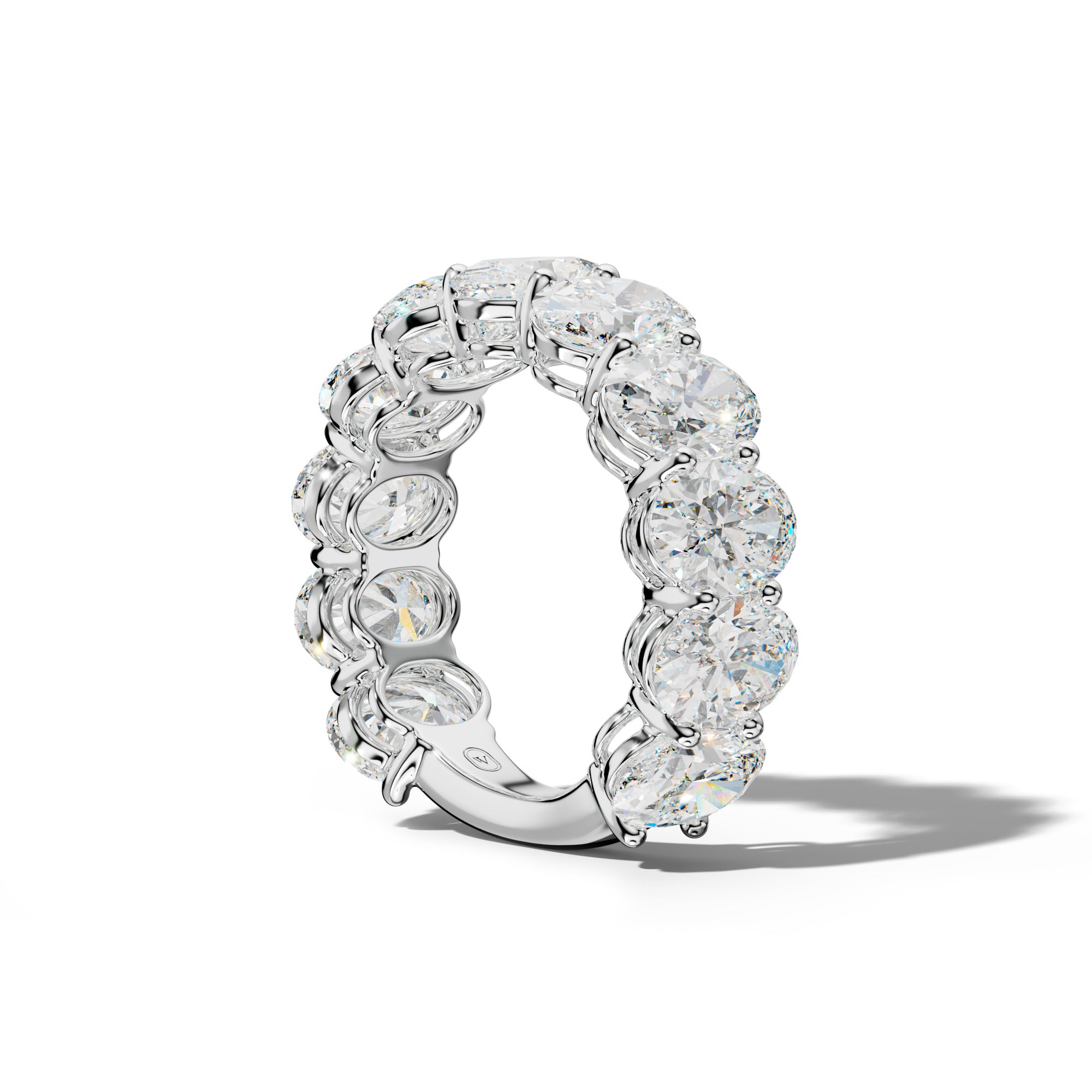 8.0 Carat Oval Diamond 3/4 Anniversary Band