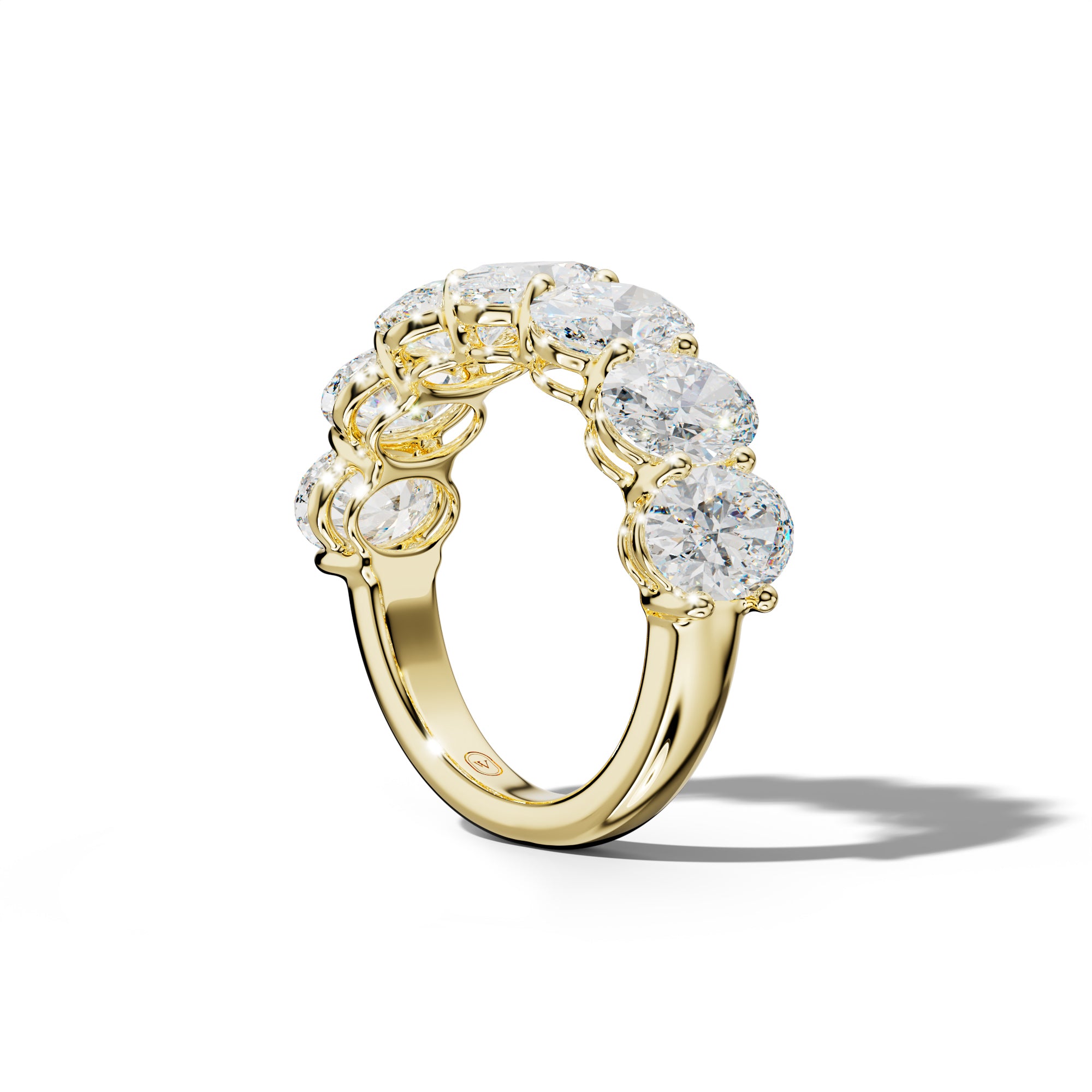 5.0 Carat Oval Diamond Half Anniversary Band