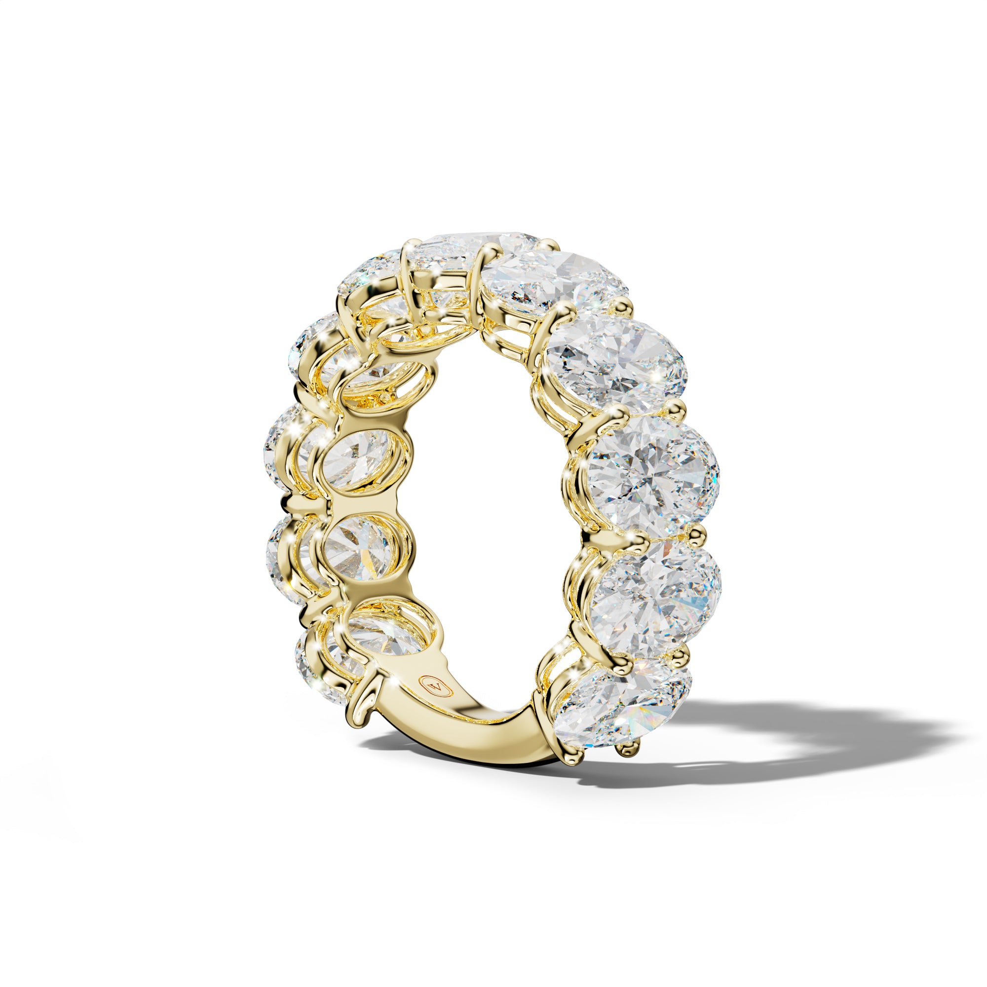 8.0 Carat Oval Diamond 3/4 Anniversary Band