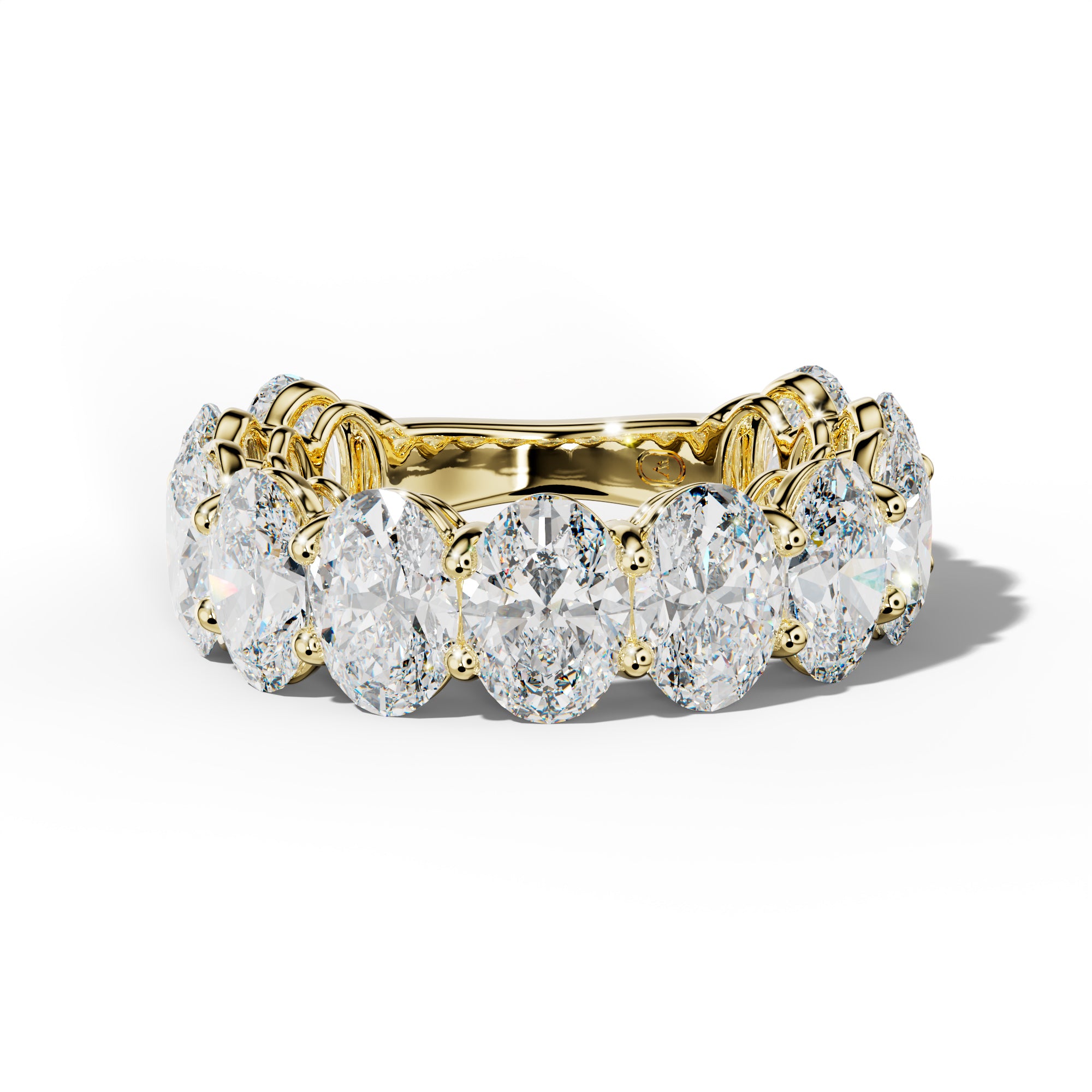 8.0 Carat Oval Diamond 3/4 Anniversary Band