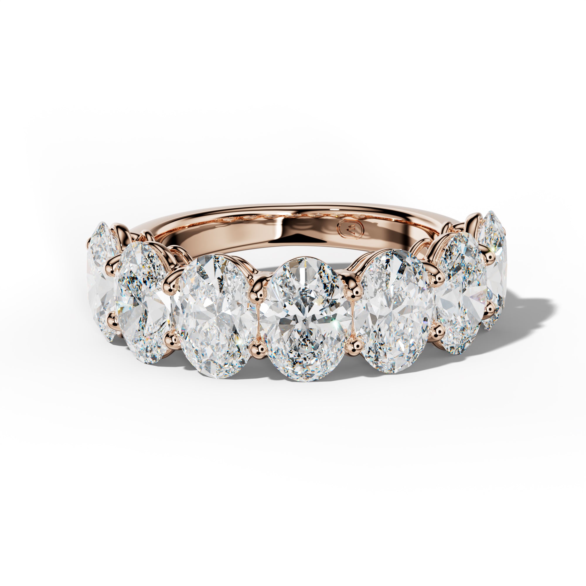 5.0 Carat Oval Diamond Half Anniversary Band