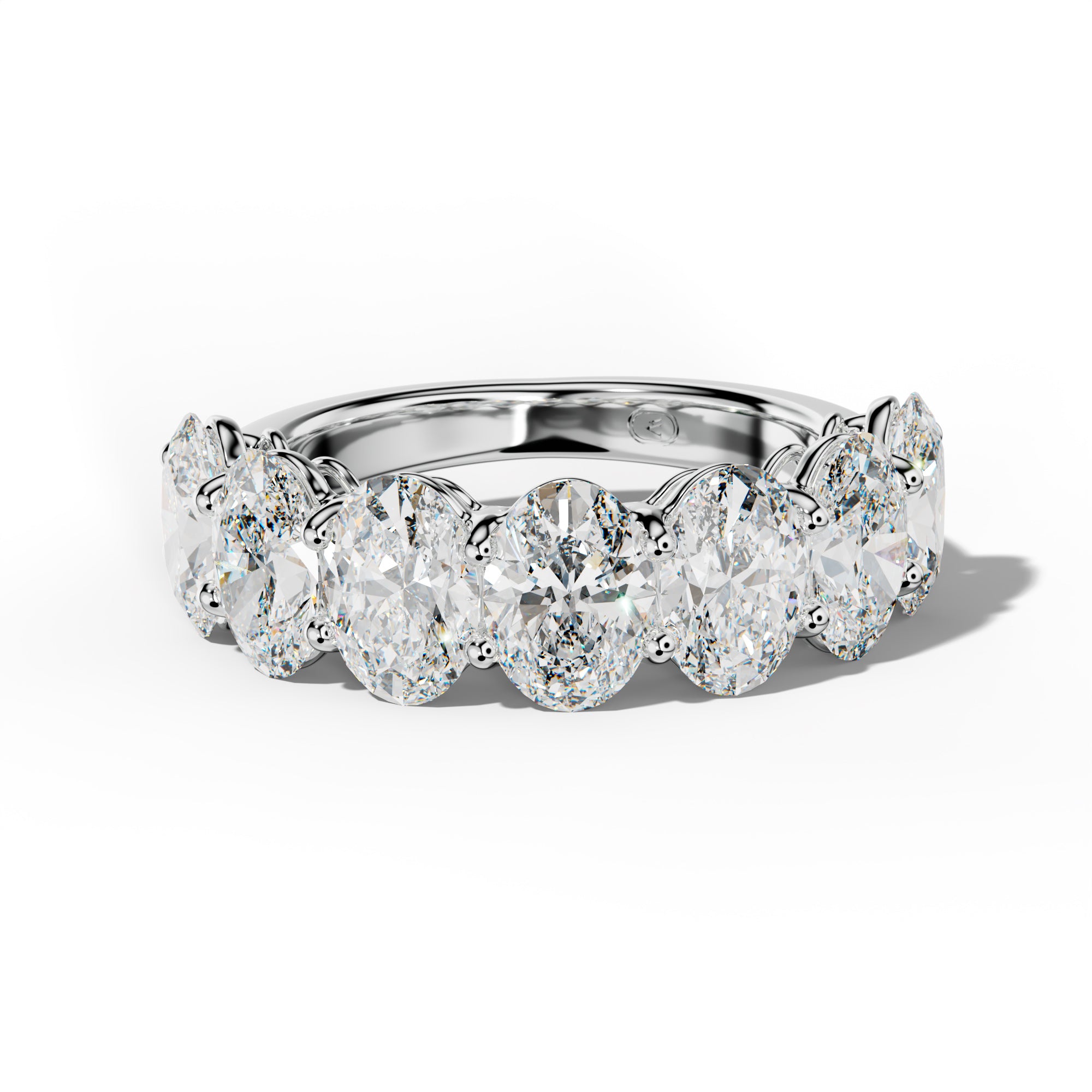 5.0 Carat Oval Diamond Half Anniversary Band
