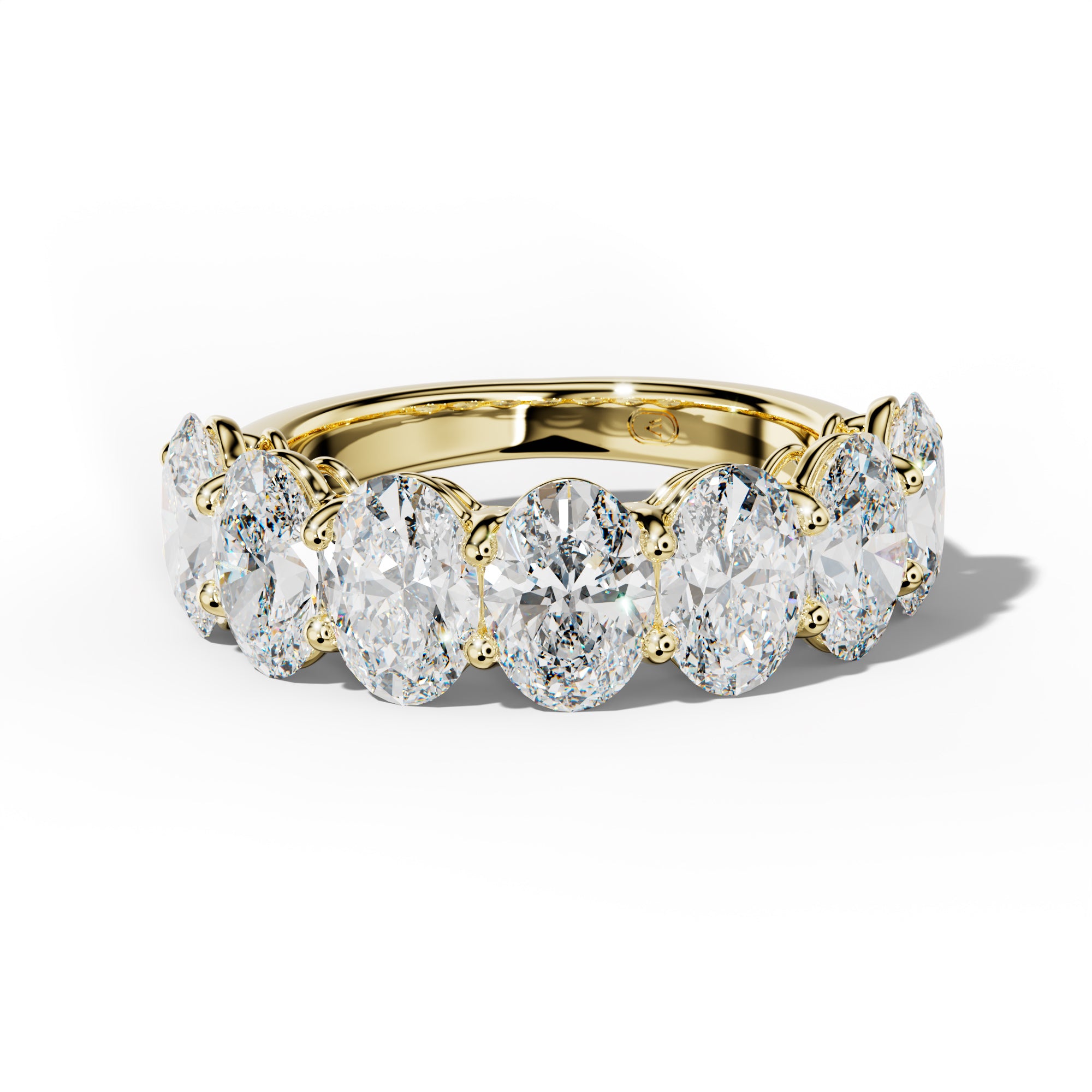 5.0 Carat Oval Diamond Half Anniversary Band