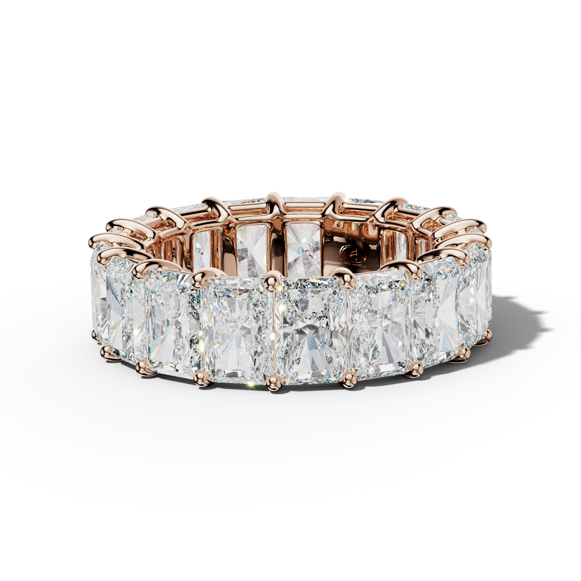 11.0 Carat Radiant Diamond Eternity Band Shared Prong