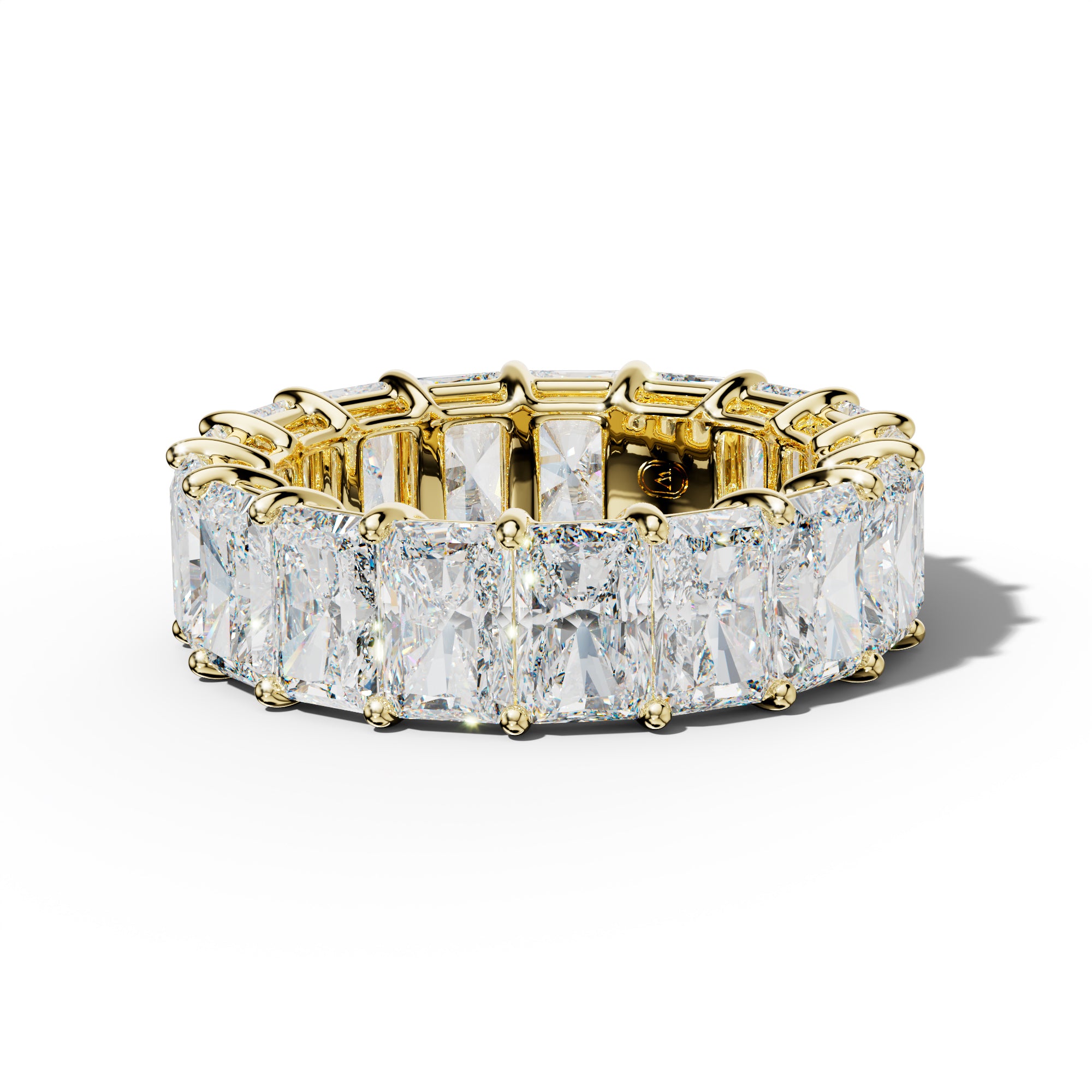 11.0 Carat Radiant Diamond Eternity Band Shared Prong