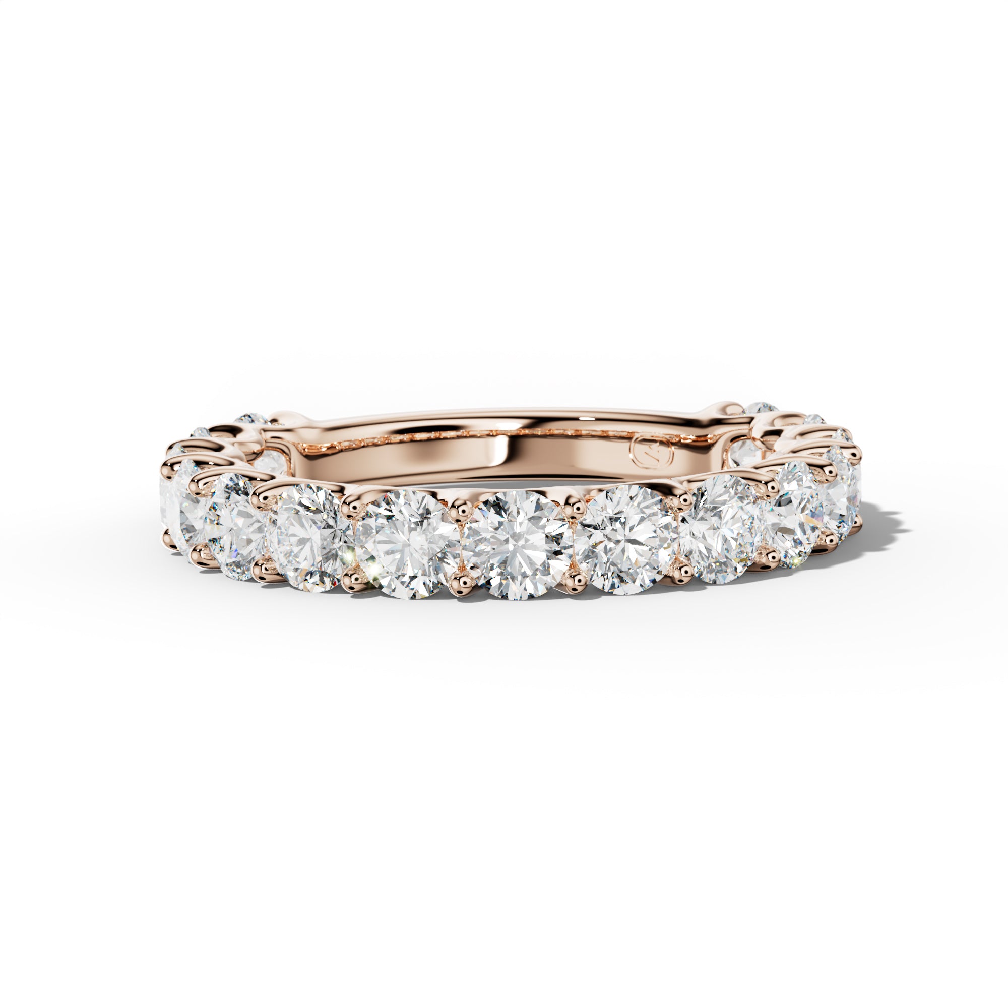 2.0 Carat Round Diamond 3/4 Anniversary Band U Prong